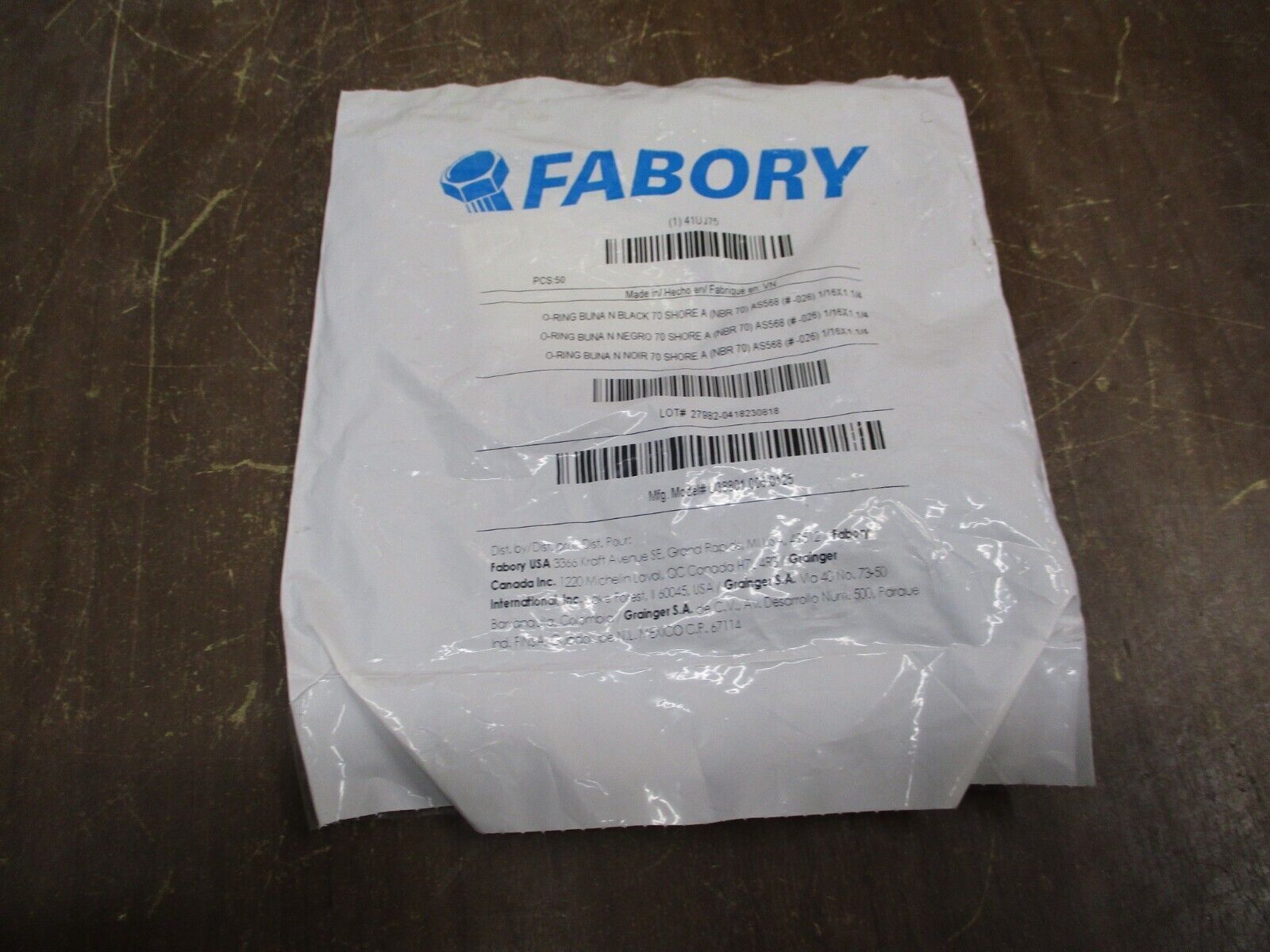 Fabory Buna N O-Rings U38801.006.0125 *Bag of 50* New Surplus
