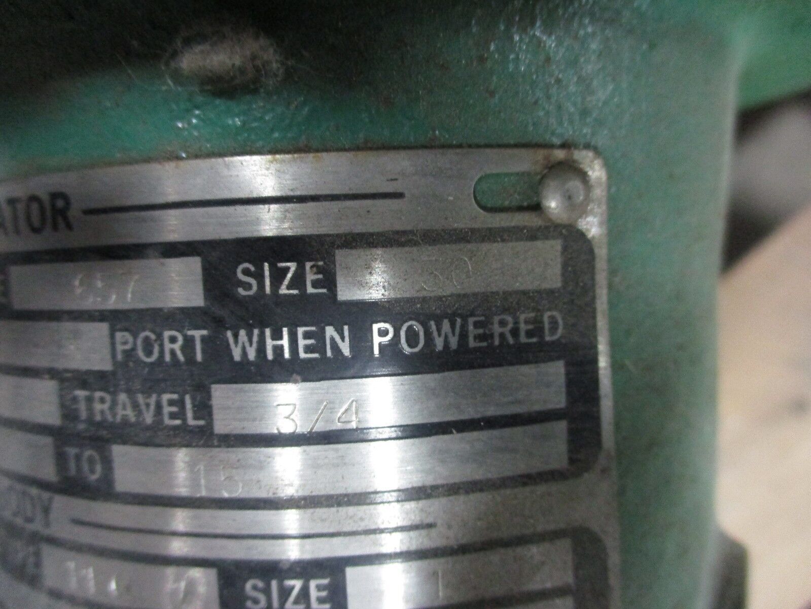 Fisher Diaphragm Control Valve w/ Positioner 657 / BFC Size 30 / 1" Used