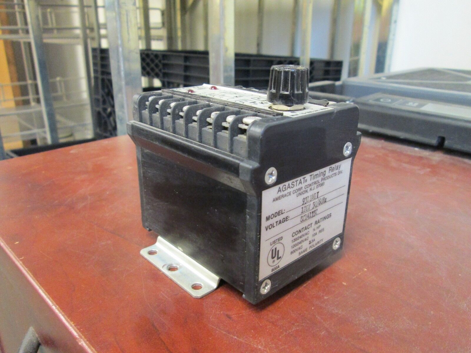 Agastat Timing Relay 9312AGT 10-300sec Range 120V 50/60Hz Used