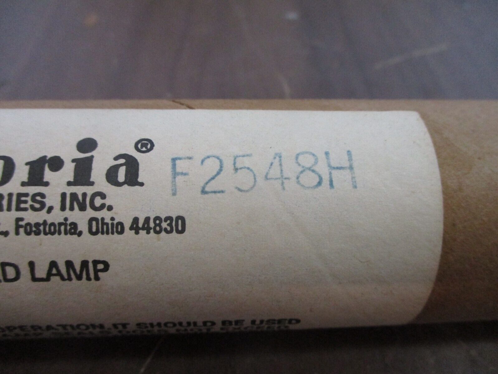 Fostoria Clear Quartz Infrared Lamp F2548H New Surplus