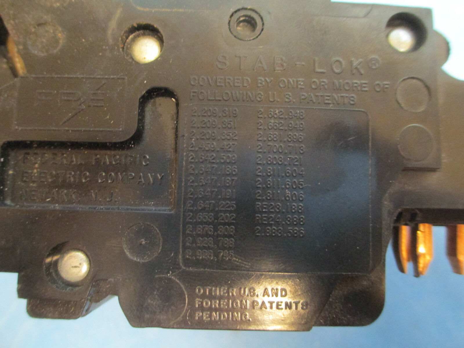 Federal Pacific 90A Stab-Look 3 Pole Breaker *Used*