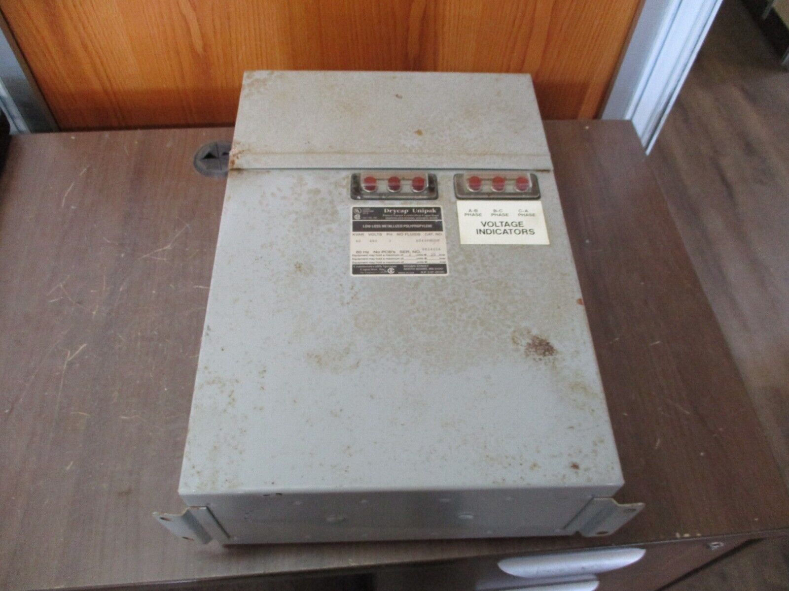 Commonwealth Sprague Drycap Unipak Capacitor 6043PMUDF 60kVAR 480V 3Ph 60Hz Used