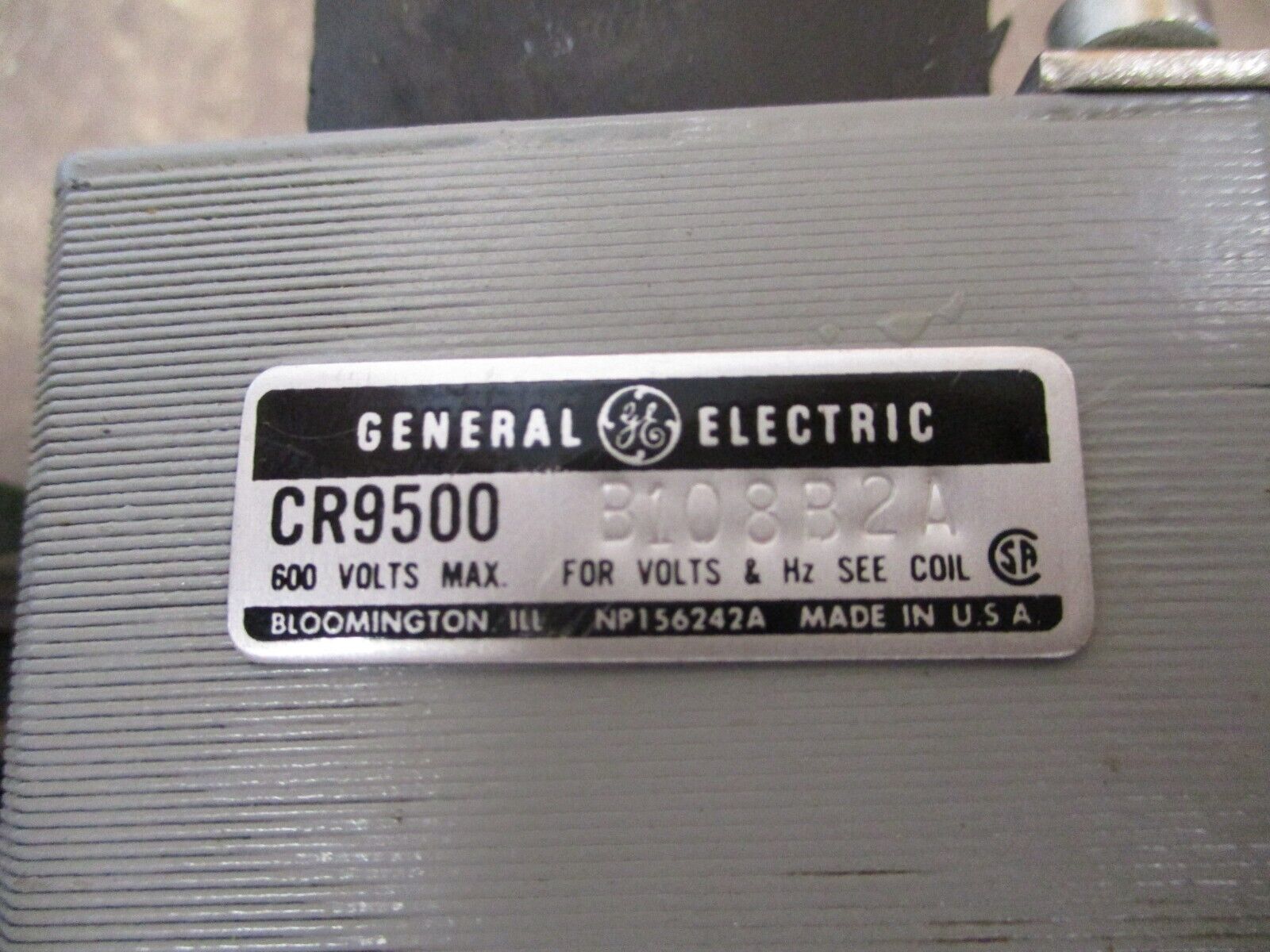 GE Solenoid CR9500B108B2A 115V Coil New Surplus