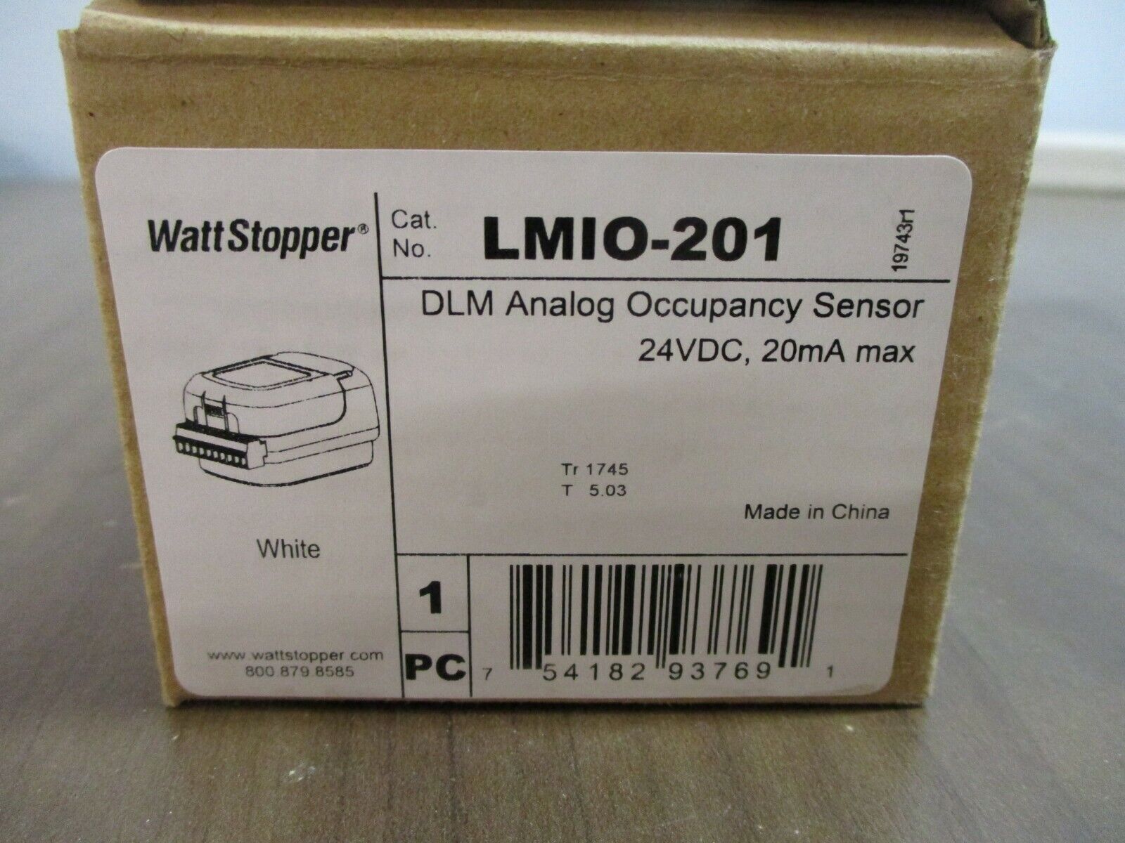 Wattstopper DLM Analog Occupancy Sensor LMIO-201 24VDC 20mA New Surplus