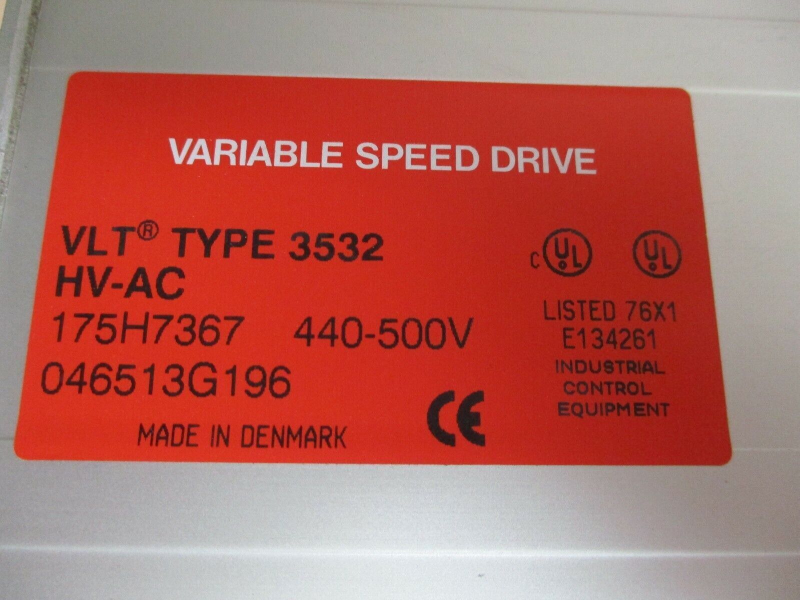 Graham VLT 3500 AC Drive 175H7367 440-500V Used
