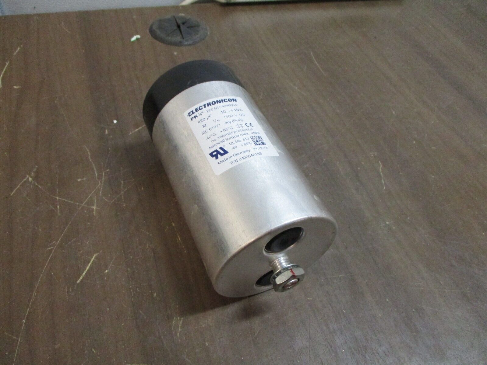 Electronicon PK16 Capacitor E50.N15-424N50/P 420uF 1100VDC Used