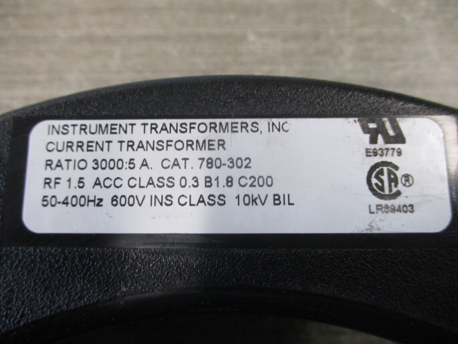 Instrument Transformers Current Transformer 780-302 Ratio 3000:5A 600V 50-400Hz