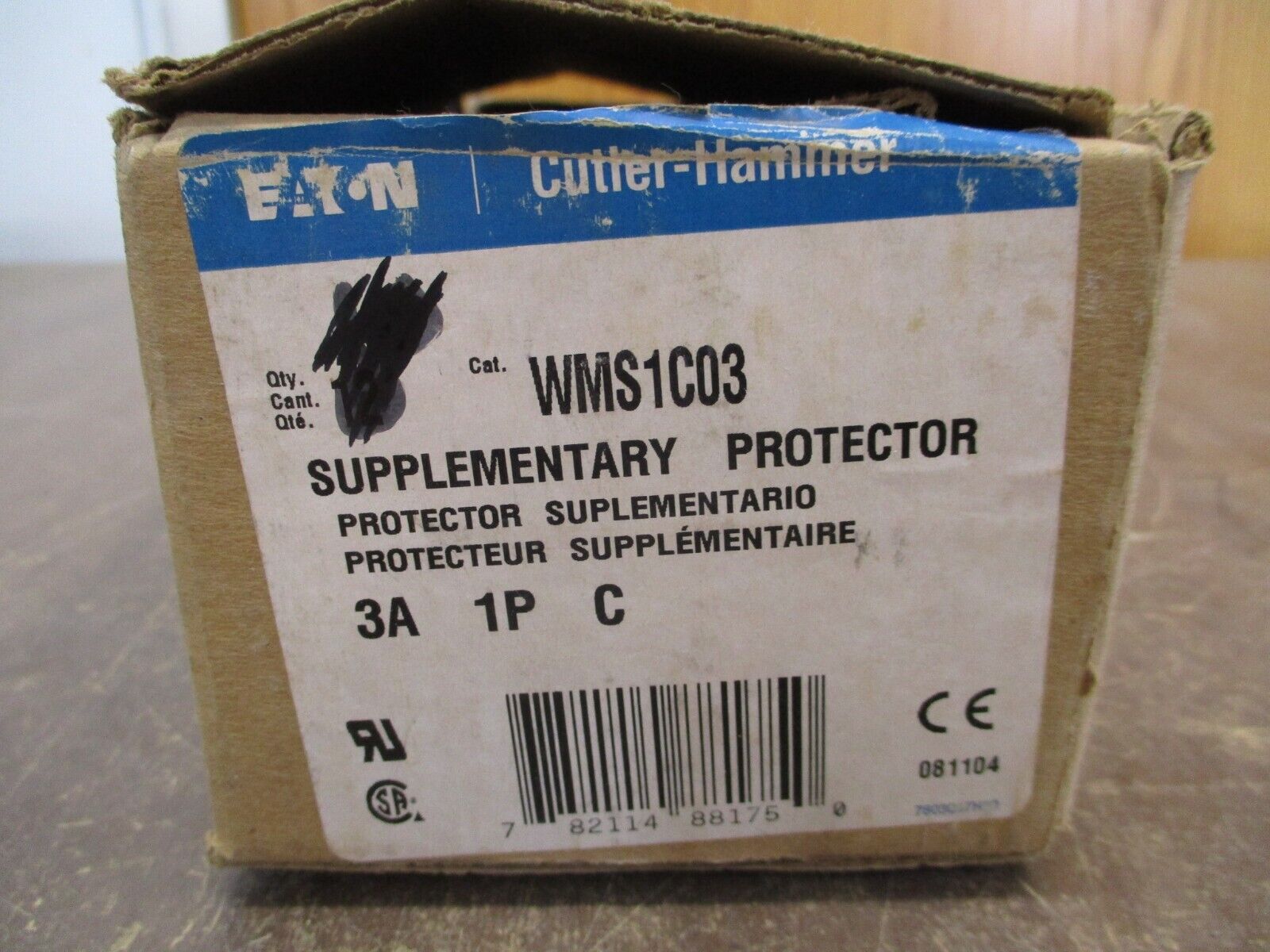 Eaton Circuit Breaker WMS1C03 3A 240V 1P *Box of 6* New Surplus