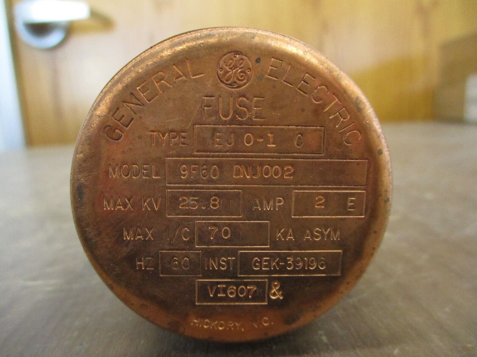 GE Fuse Type EJO-1 9F60DNJ002 25.8kV 2E New Surplus