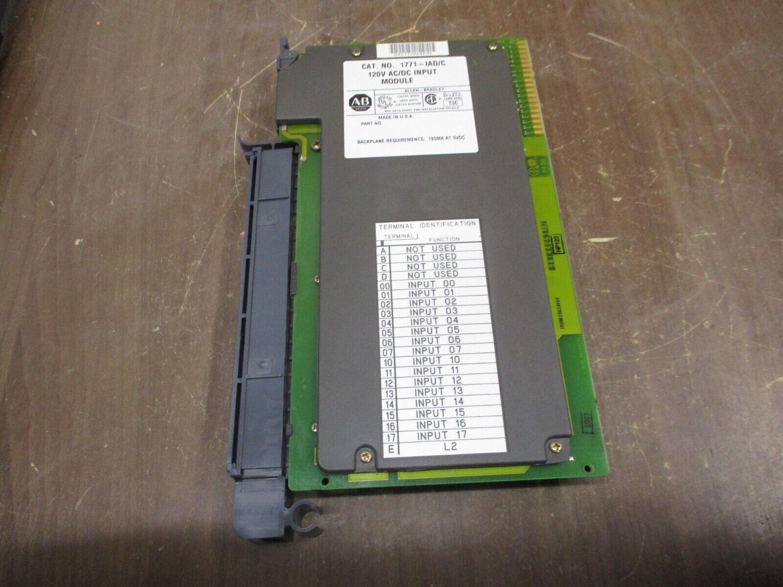 Allen-Bradley Input Module 1771-IAD Ser. C 120V AC/DC Used