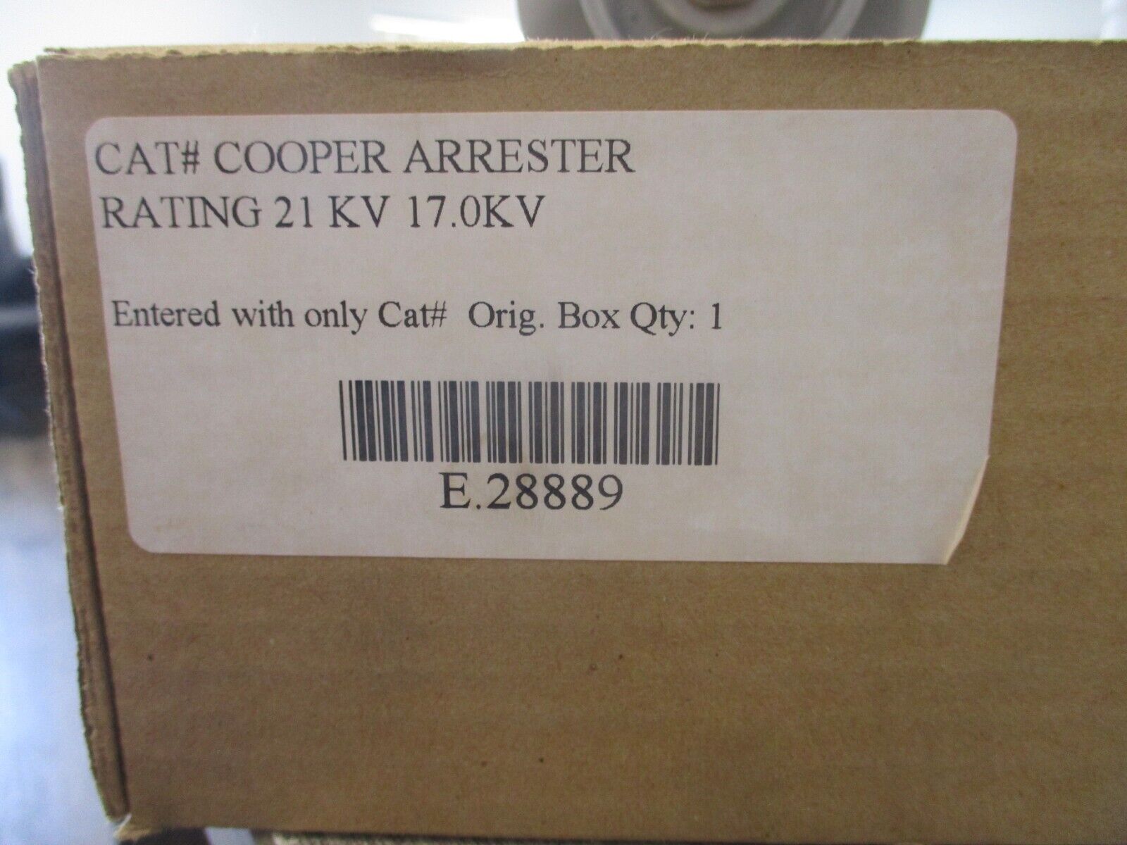 Cooper Ultra SIL VariSTAR Arrester UHS 10kA 21kV New Surplus