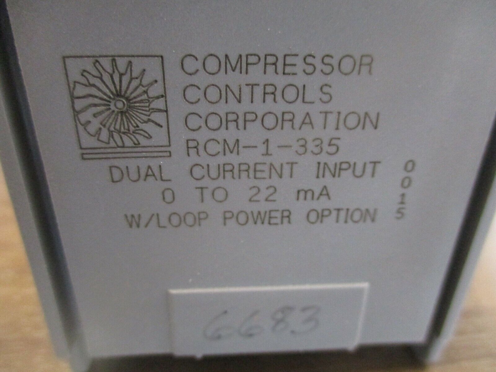 Compressor Controls Corp. Dual Current Input Module RCM-1-335 0 - 22mA Used