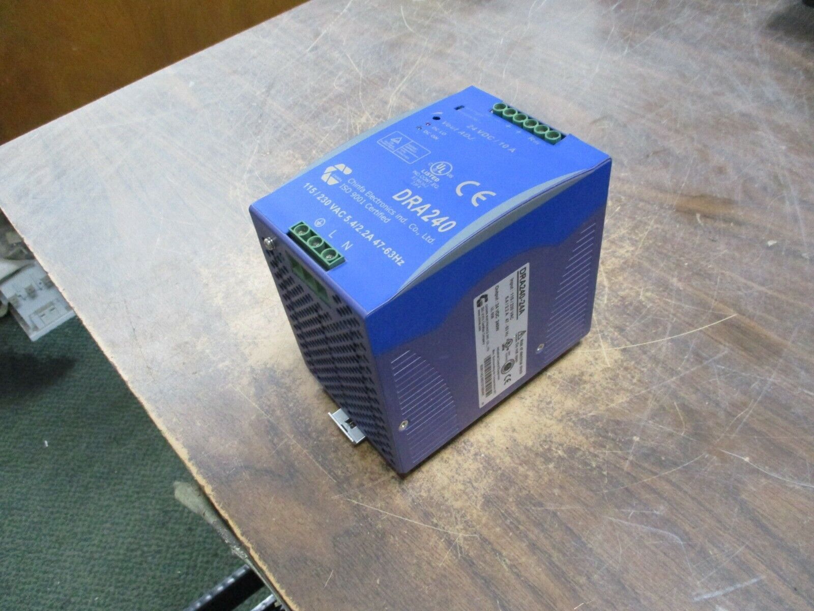 Chinfa DRA240 Power Supply DRA240-24A Output: 24VDC, 240W Used