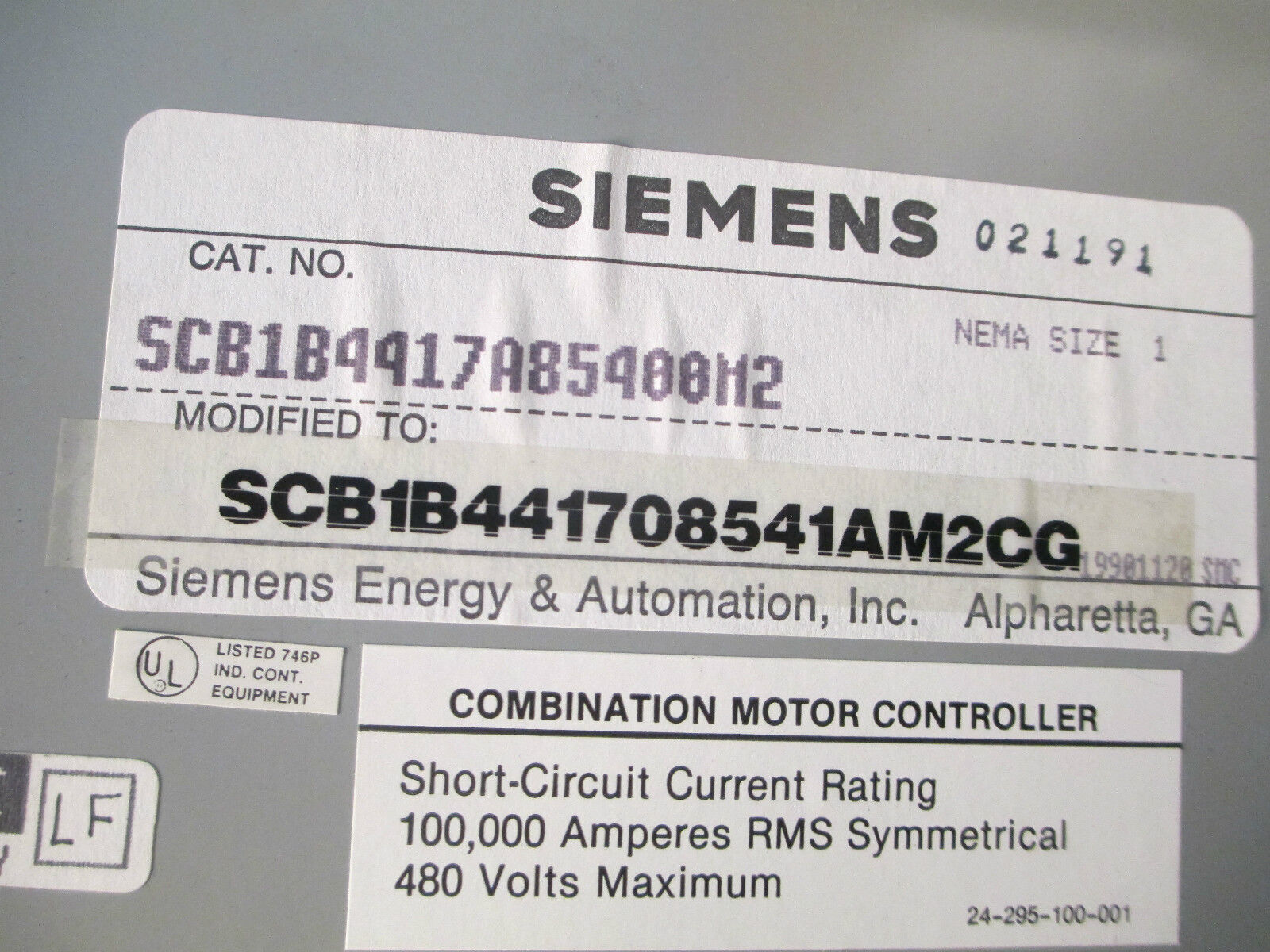 Siemens Combination, Size 1 Circuit Breaker 5A 3P, New in Box!!!
