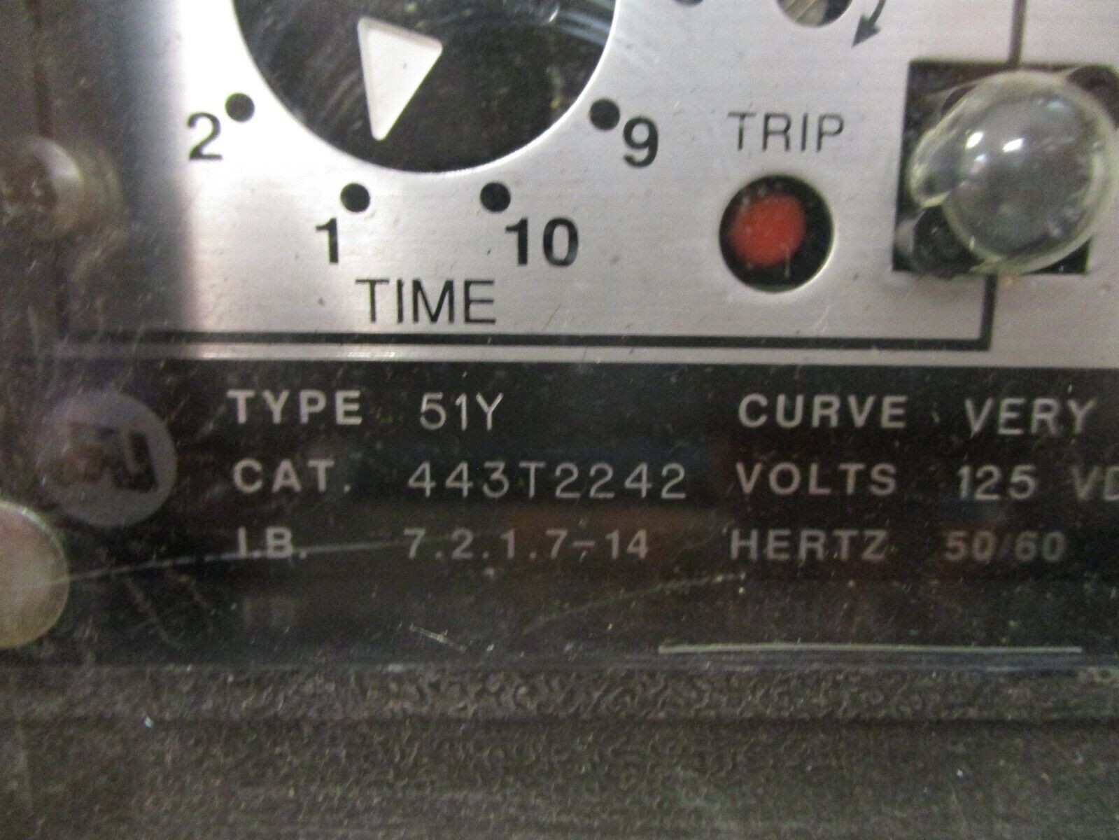 ABB Circuit Overcurrent Relay 443T2242 125VDC New Surplus