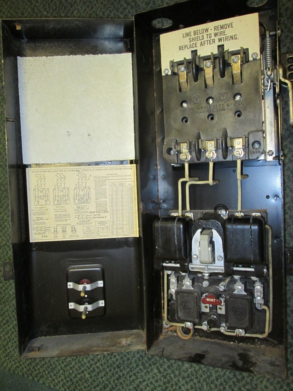 Clark Combination 6018 size 1 Fusible 3Ph Used