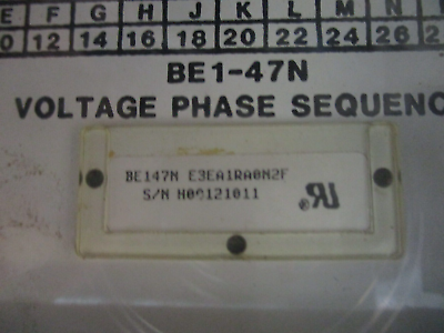 Basler Electric BE1-47N Voltage Phase Sequence Relay E3EA1RA0N2F Used