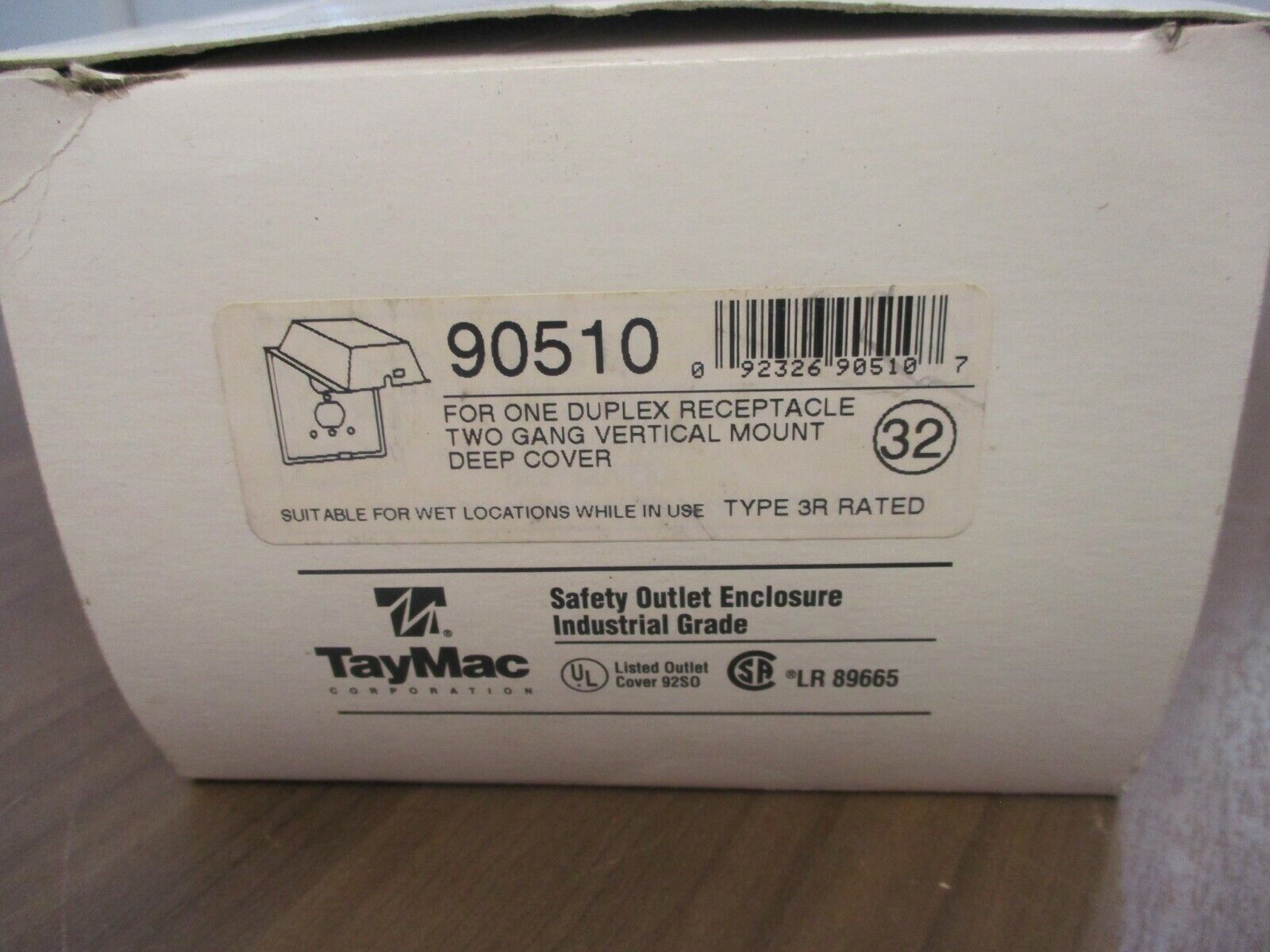 TayMac Type 3R Two-Gang Vertical Mount Safety Outlet Box 90510 New Surplus