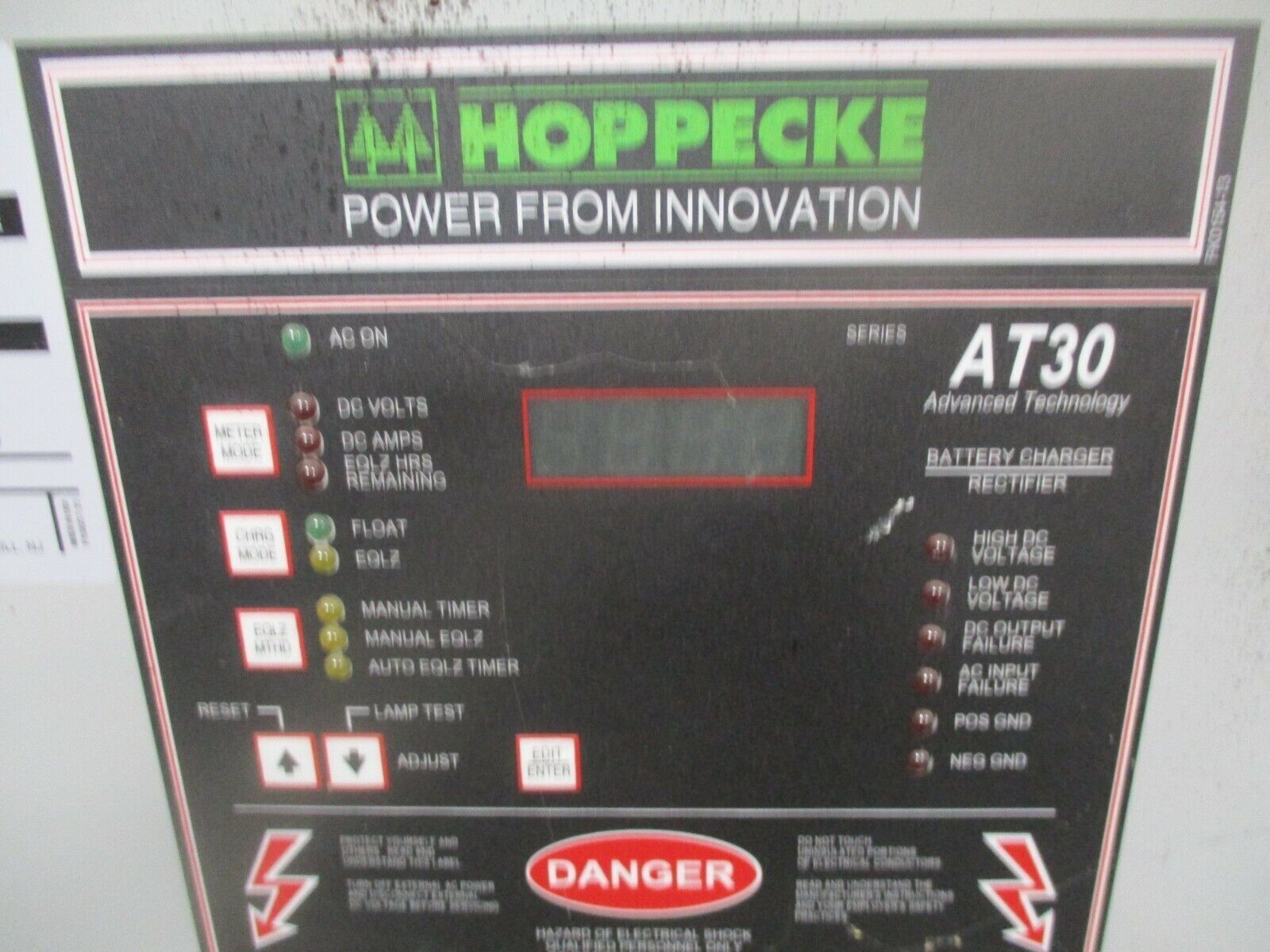 Hoppecke Battery Charger / Rectifier AT30130100F480SXSX 480VAC In 130VDC Out