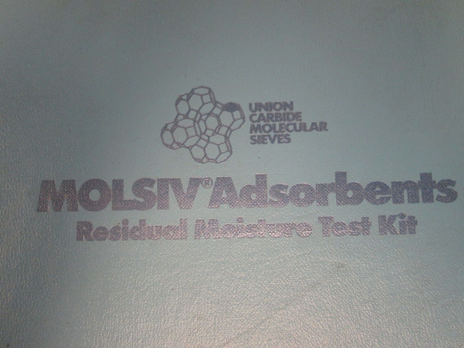 Union Carbide Molecular Sieves Molsiv Adsorbents Residual Moisture Test Kit