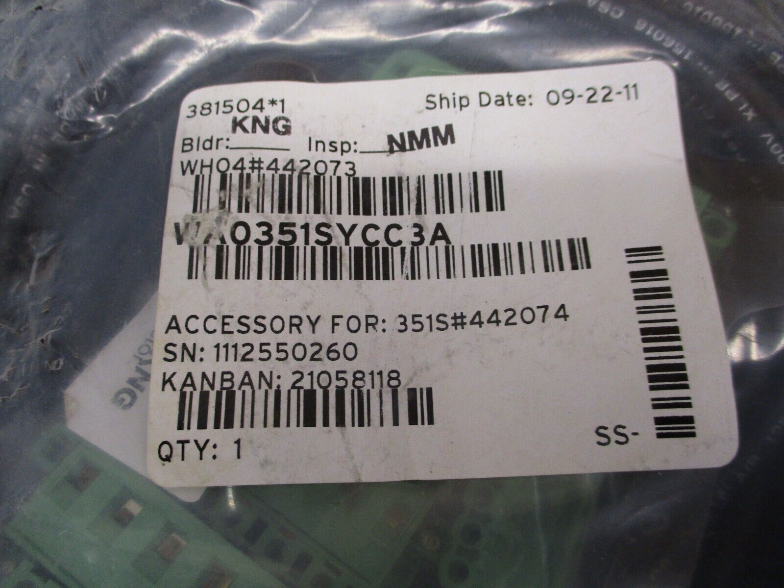 SEL Accessory Cable WA0351SYCC3A New Surplus