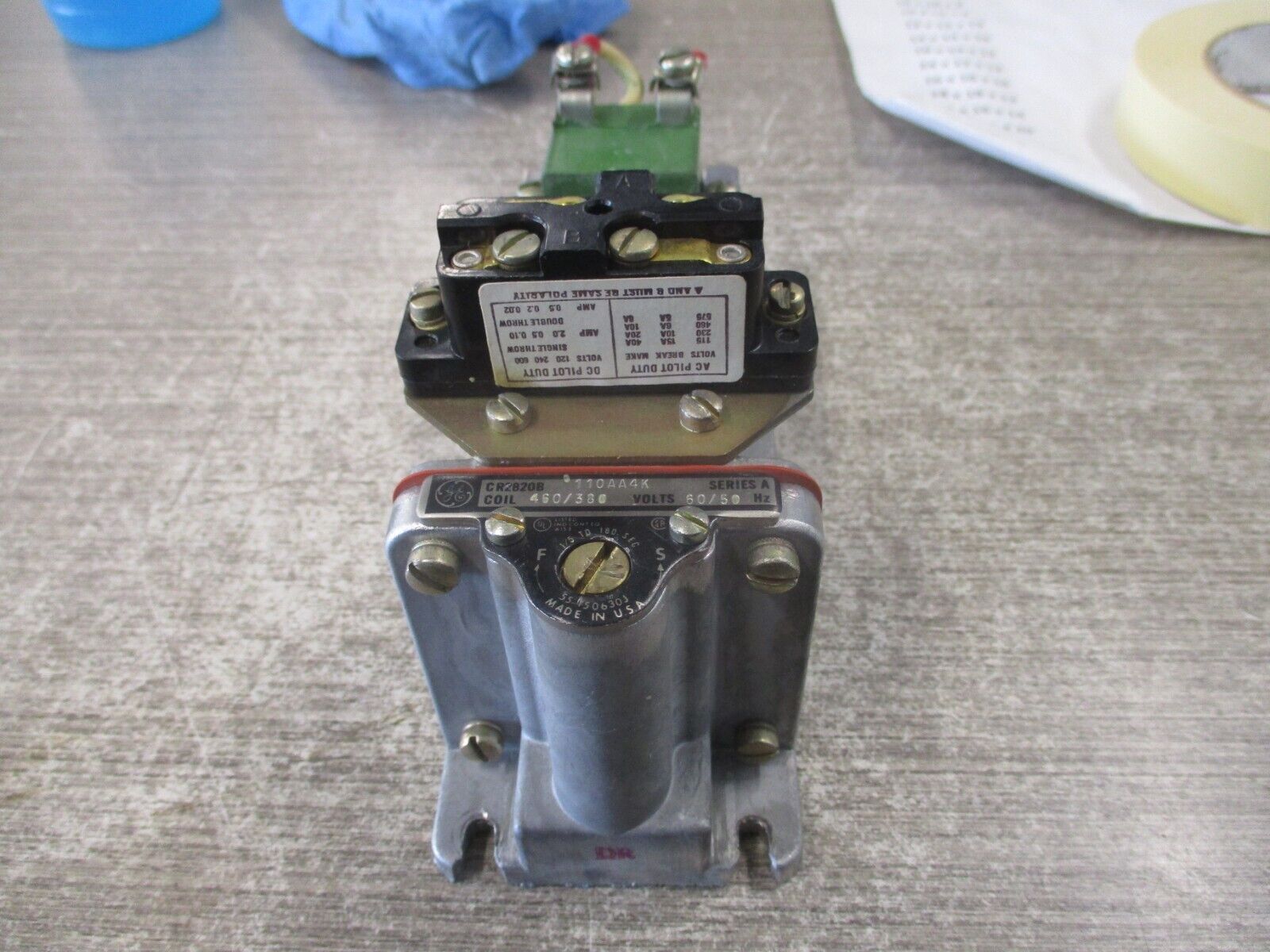 GE Time Delay Relay CR2820B 110AA4K Ser. A 460V Coil Delay; 1/5-180 Sec