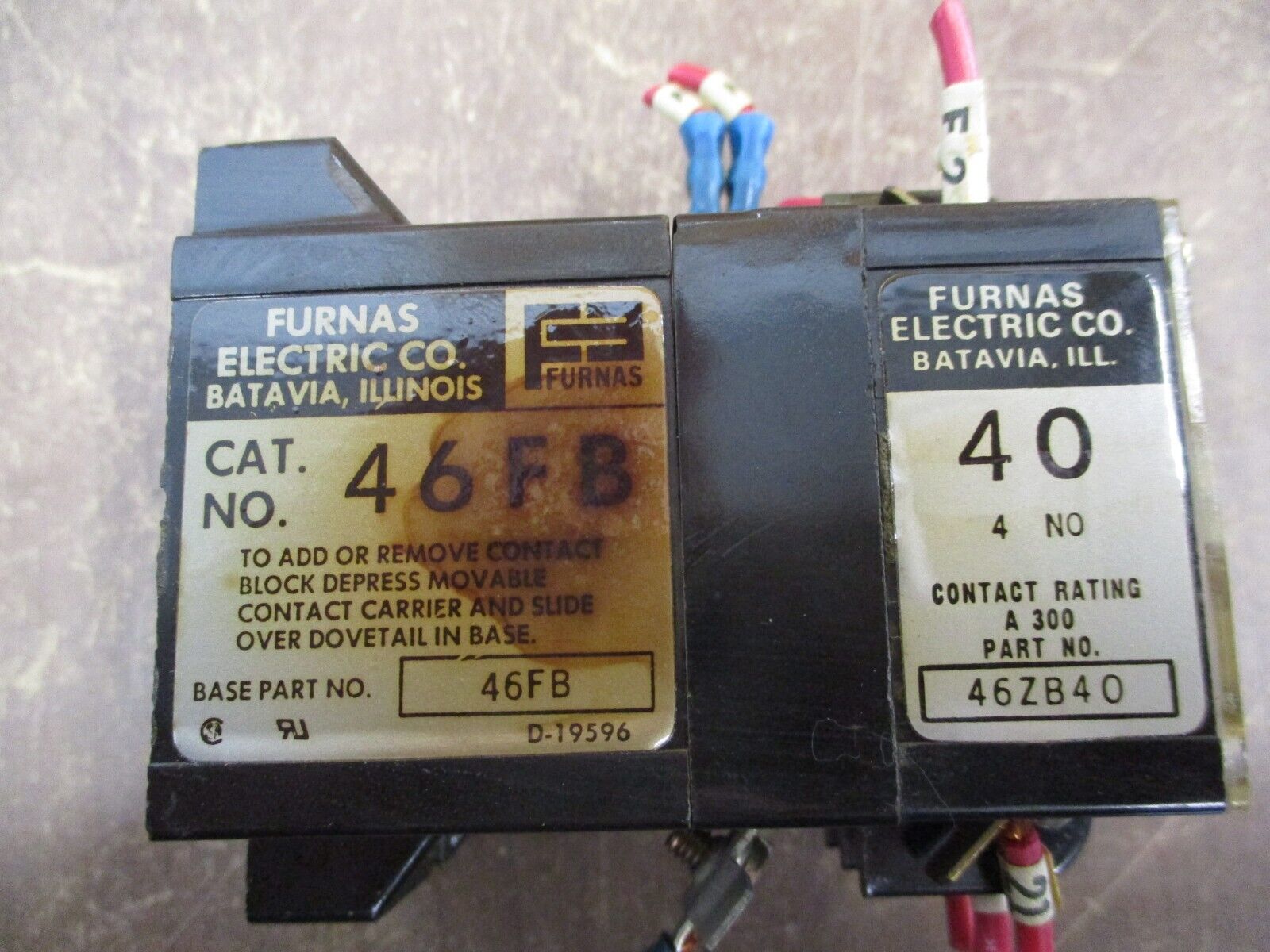 Furnas Contactor 46FB46ZB40 110-120V Coil Used