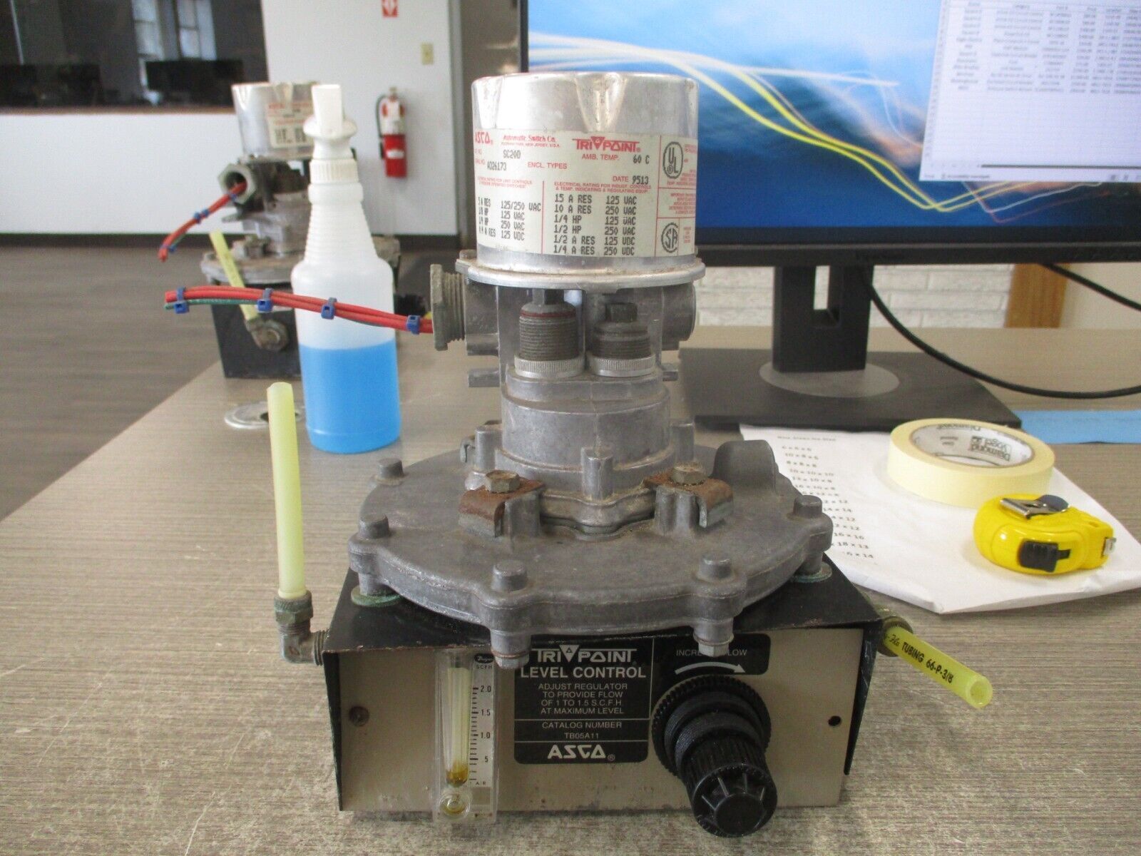 ASCO Tri Point Pressure Switch W/Level Control SC20D/TB0511 Flow: 1-1.5 S.C.F.H.