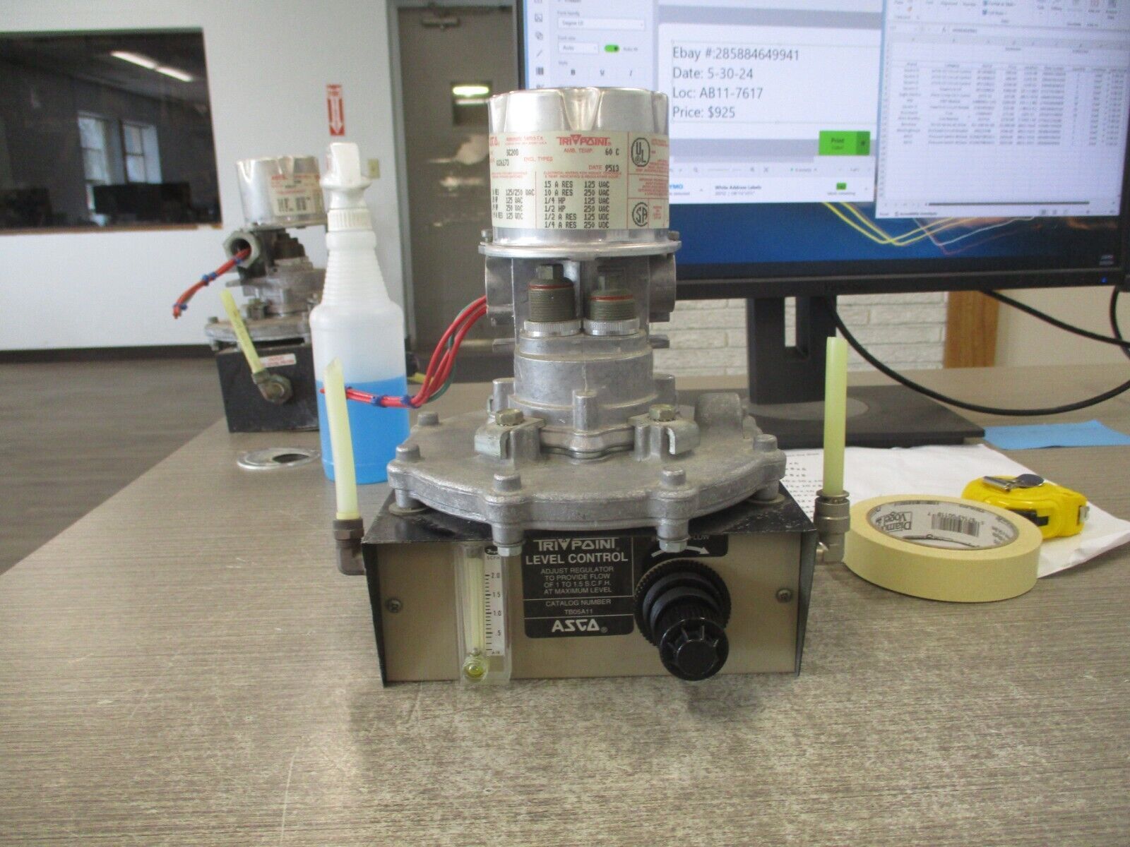 ASCO Tri Point Pressure Switch W/Level Control SC20D/TB0511 Flow: 1-1.5 S.C.F.H.