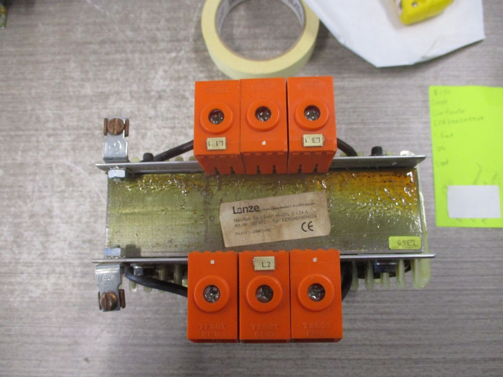 Lenze Line Reactor EZN3A0150H024 1.5mH 3Ph Used