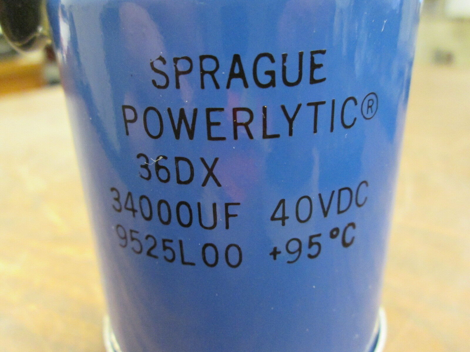 Spraque Powerlytic Capacitor 36DX 40VDC 34000 UF Used