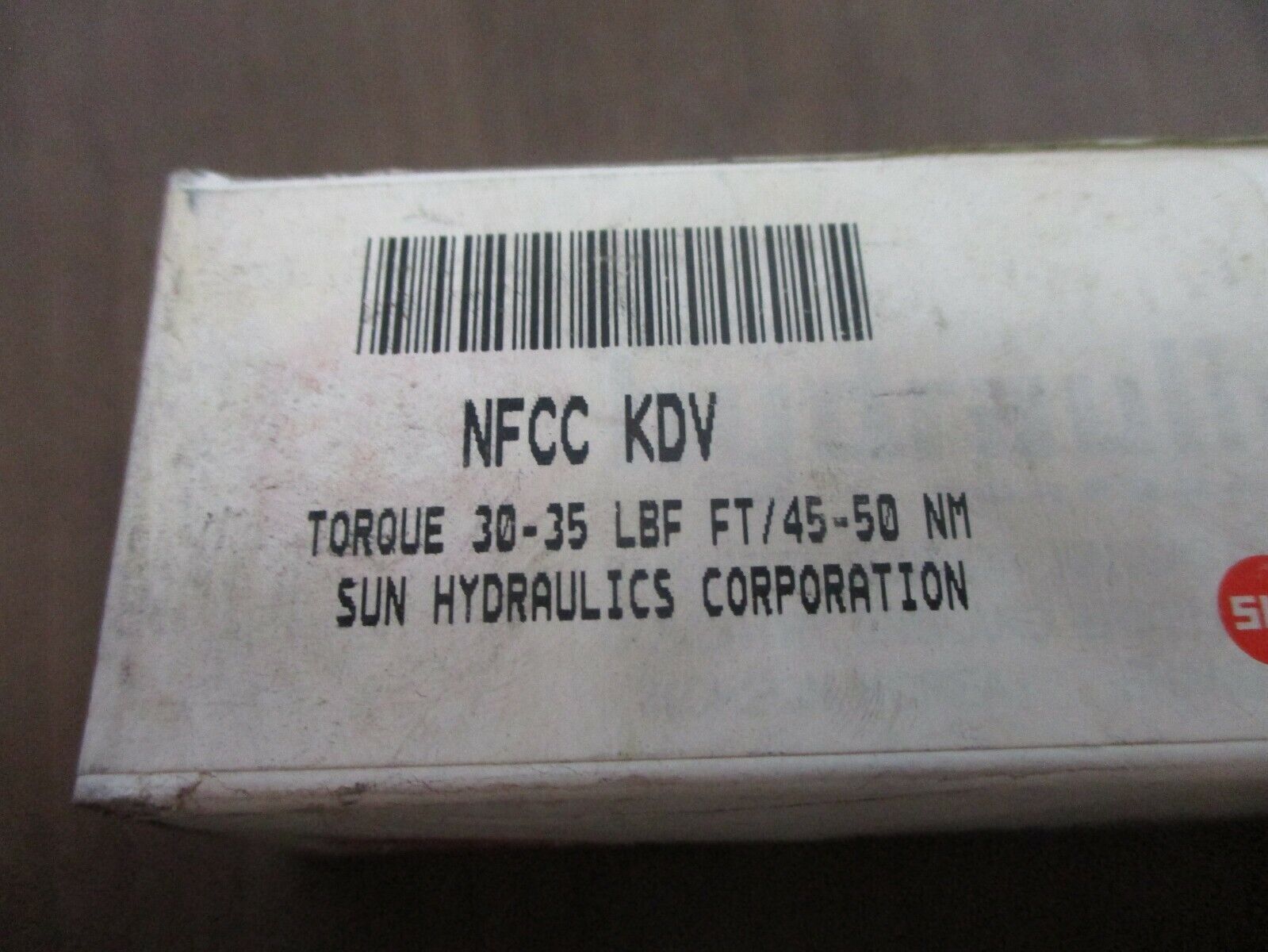 Sun Hydraulics Needle Valve NFCC-KDV 30-35 LBF FT New Surplus