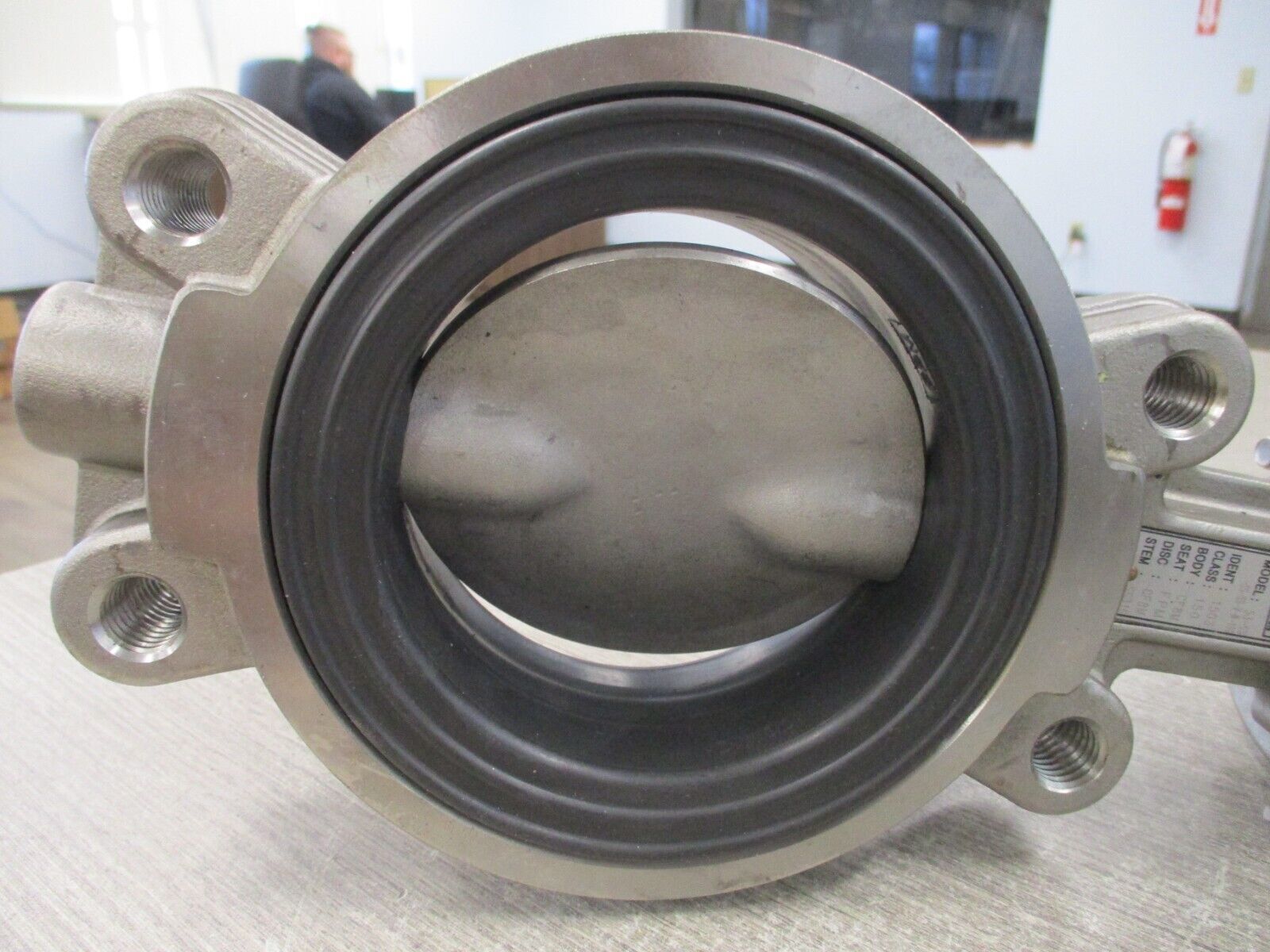 Max Seal Stainless Steel Butterfly Valve 53-SS-SS-V-N-100 4" New Surplus