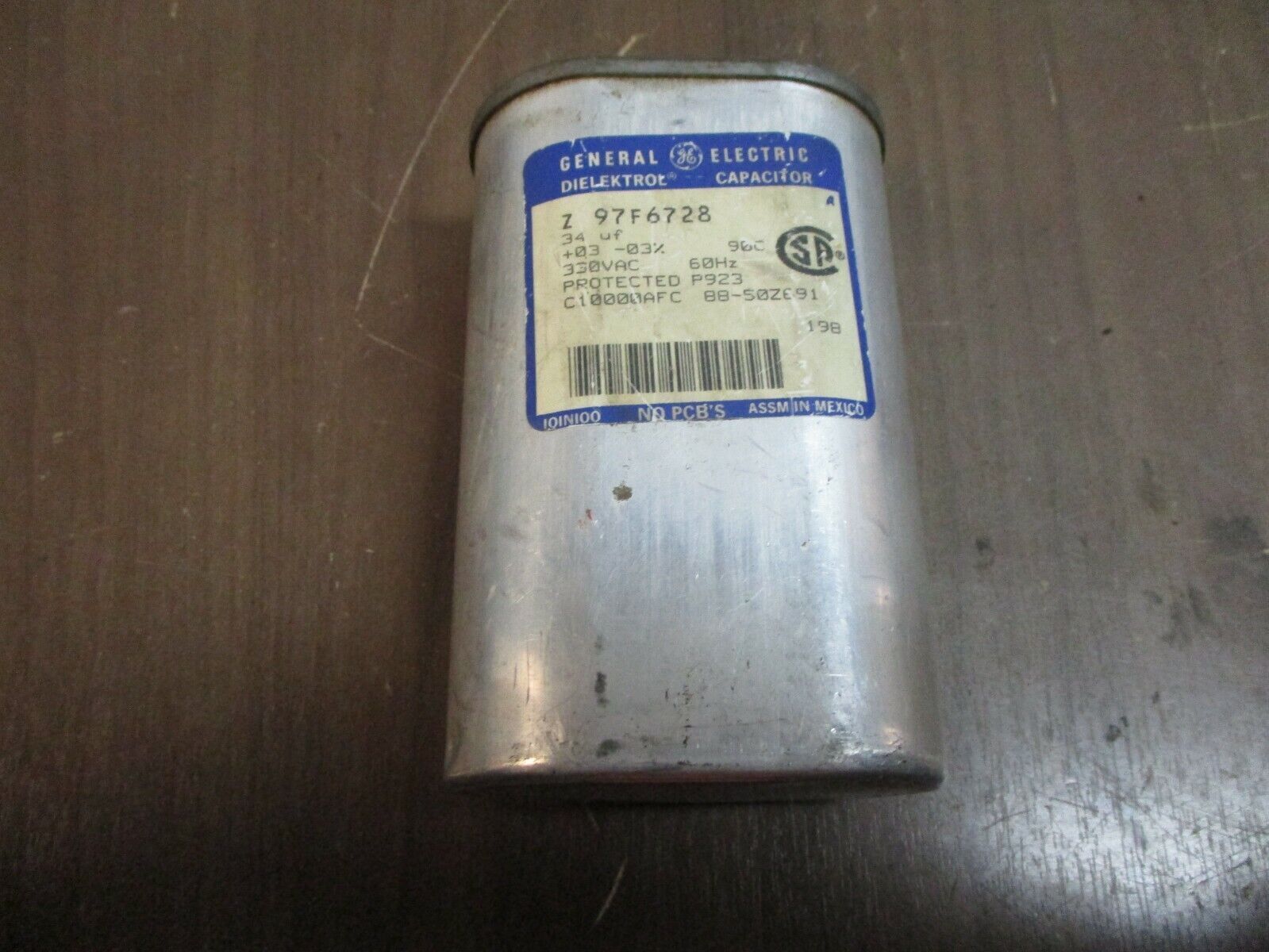 GE Capacitor Z 97F6728 34uF 330V 60Hz Used