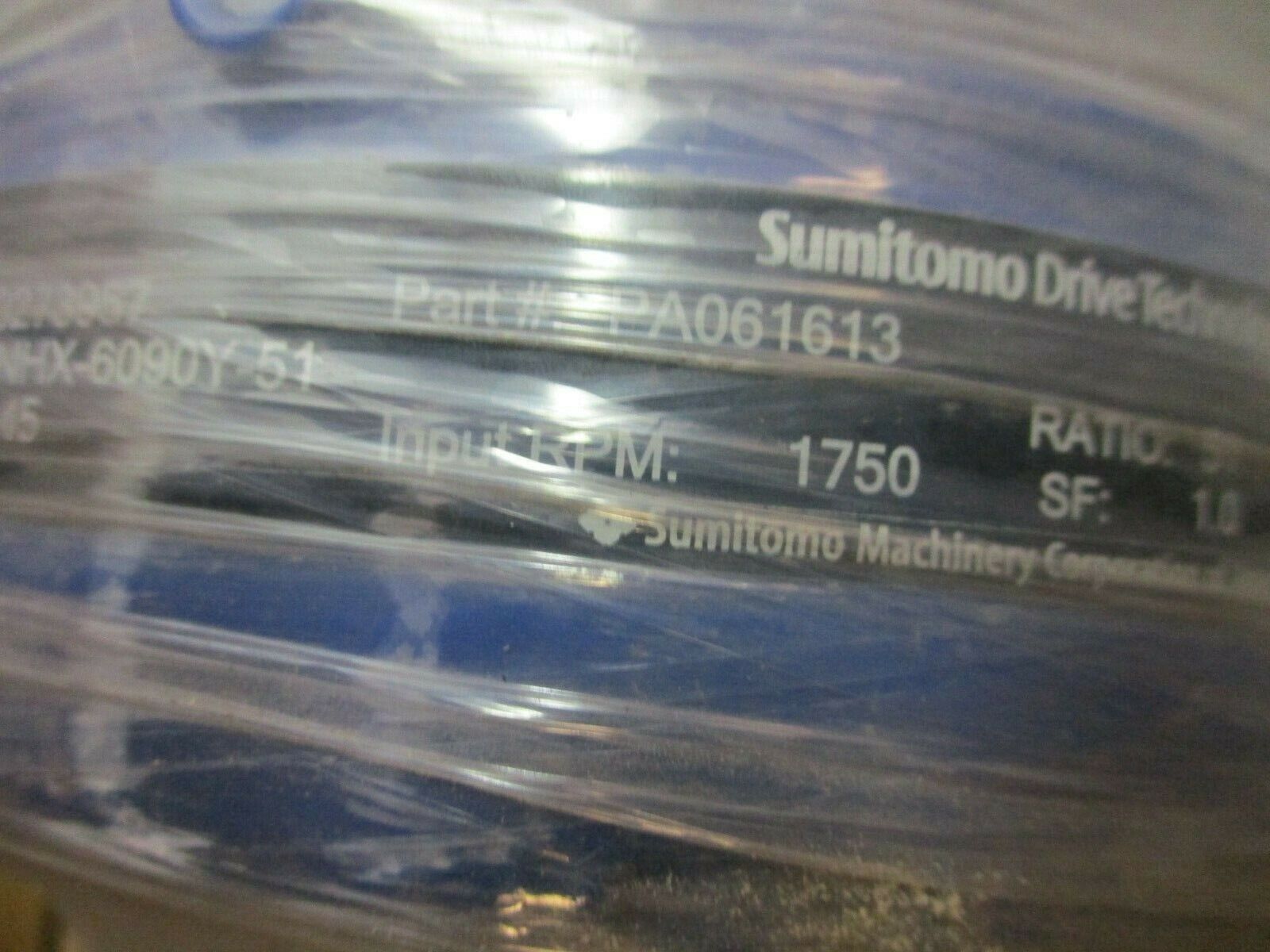 Sumitomo CNHX-6090Y-51 Gear Reducer PA061613 Ratio: 51 0.45HP In New Surplus