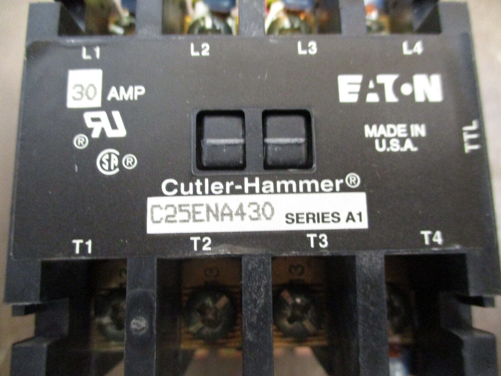 Eaton Contactor C25ENA430 Ser. A1 104-120V Coil 30A Used