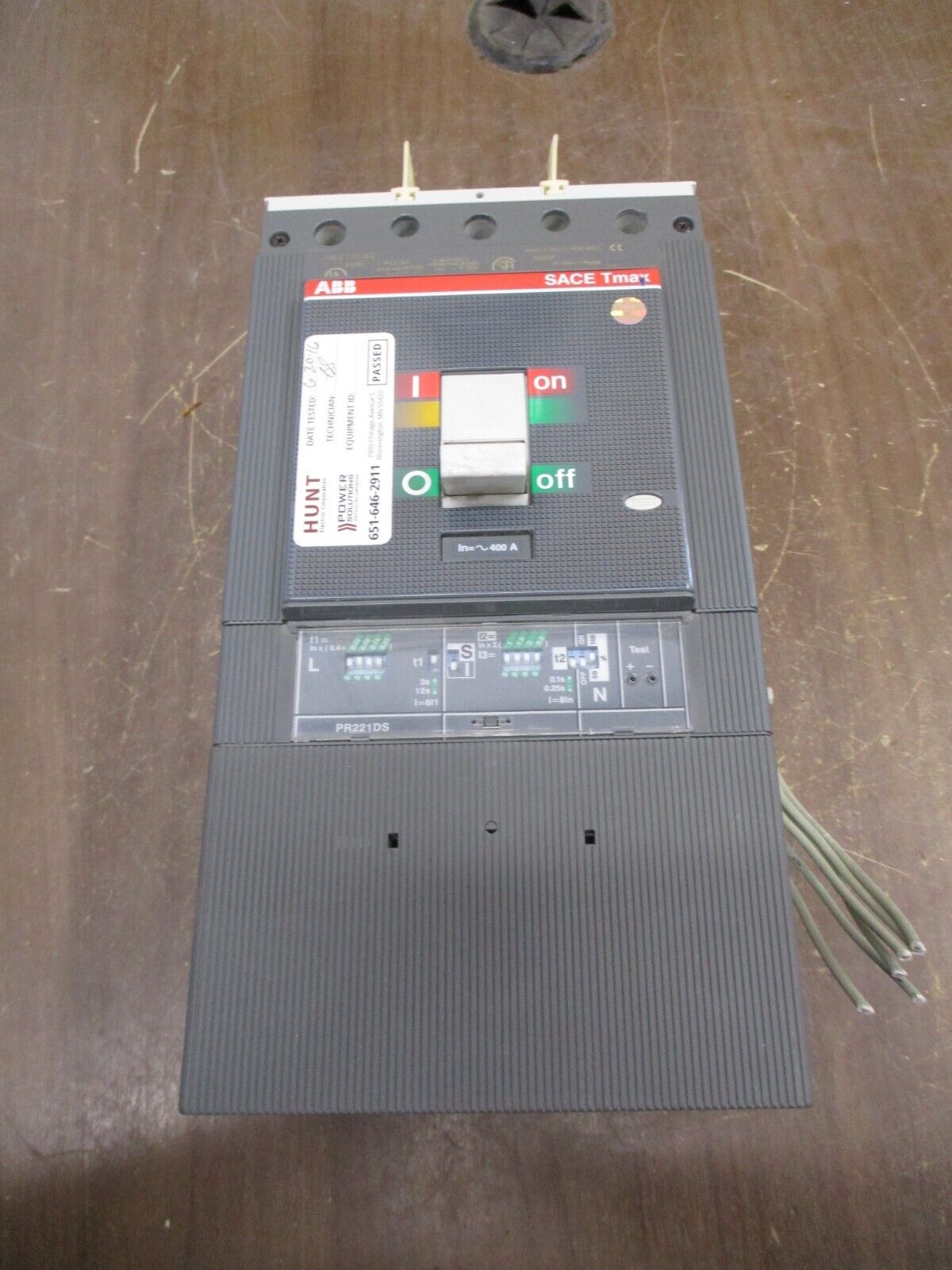 ABB SACE Tmax Circuit Breaker T5N 400 400A 600V 3P w/ PR221DS Trip Used