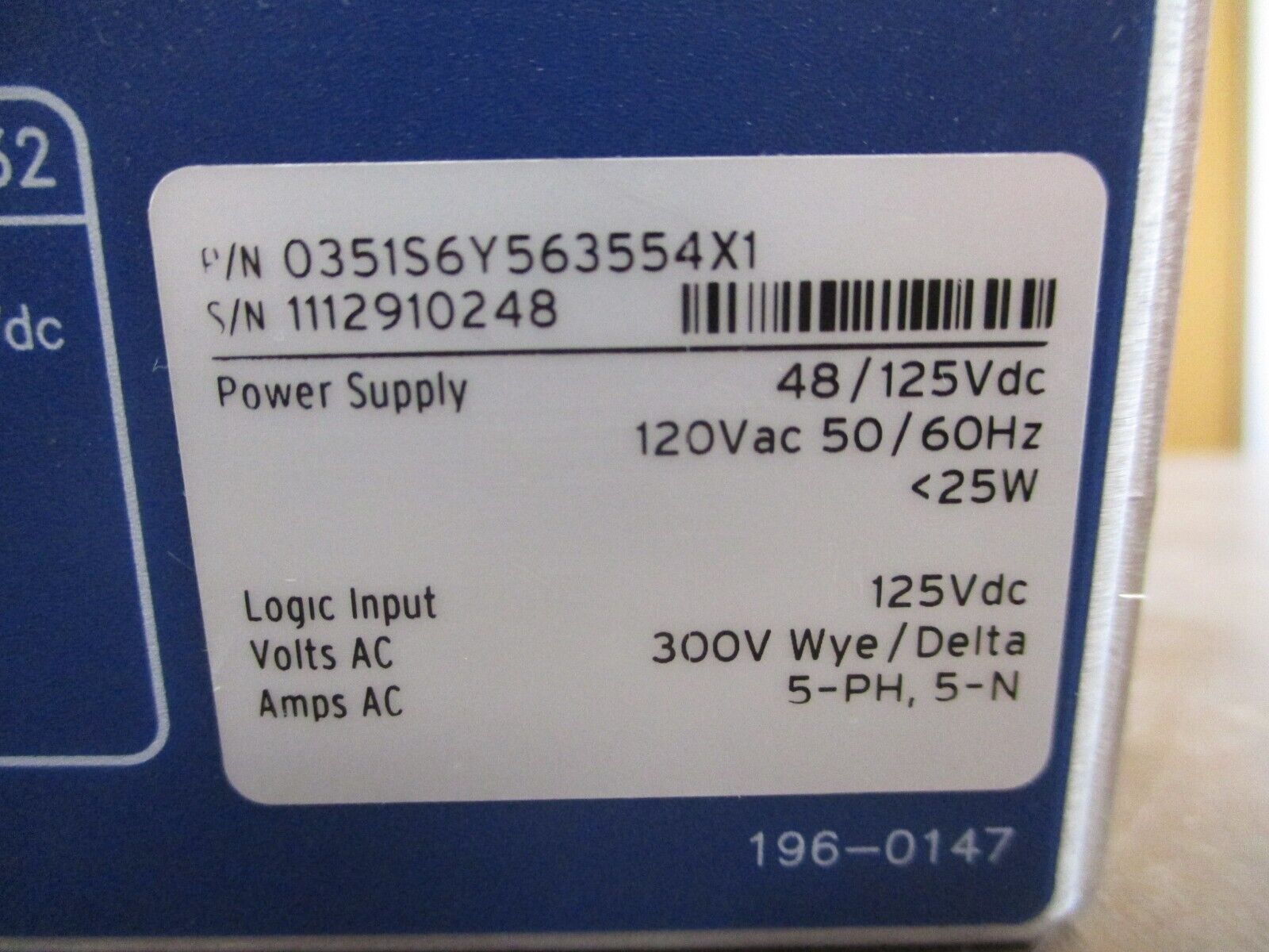 SEL SEL-351S Relay Meter Control Fault Locator 0351S6Y563554X1 Used
