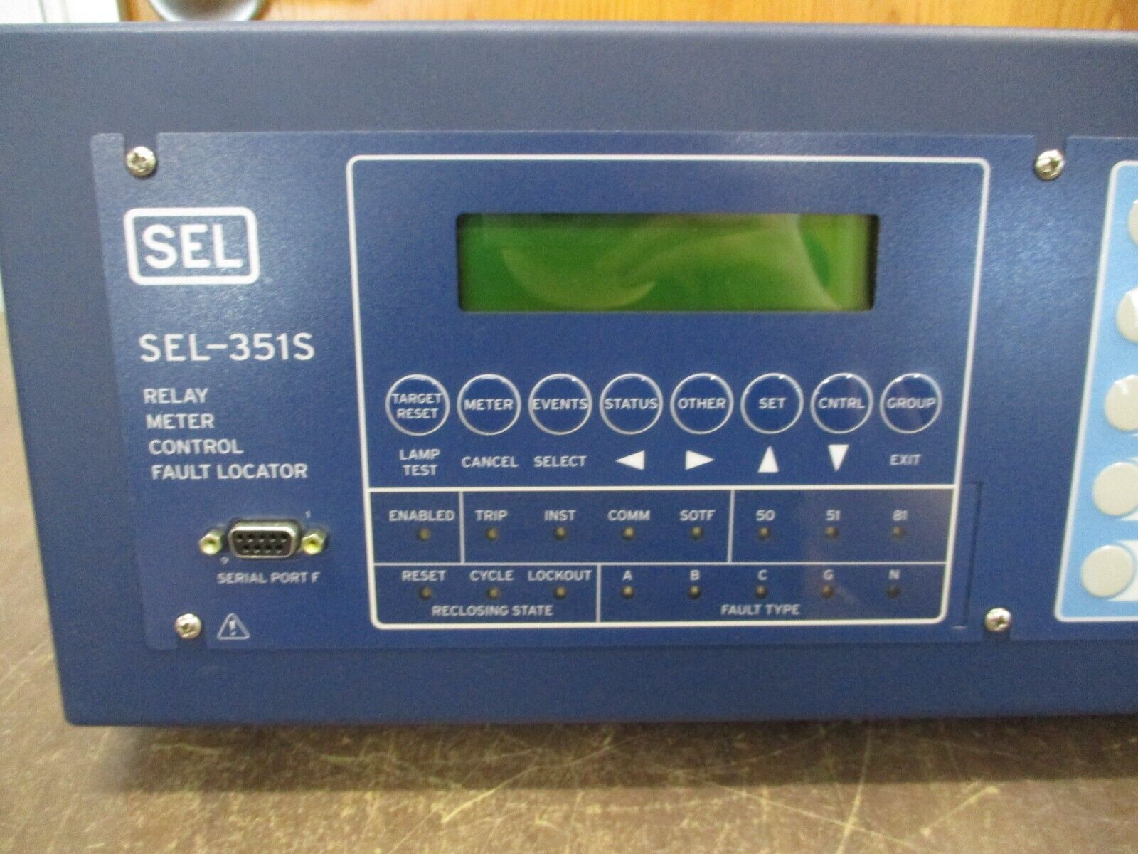 SEL SEL-351S Relay Meter Control Fault Locator 0351S6Y563554X1 Used
