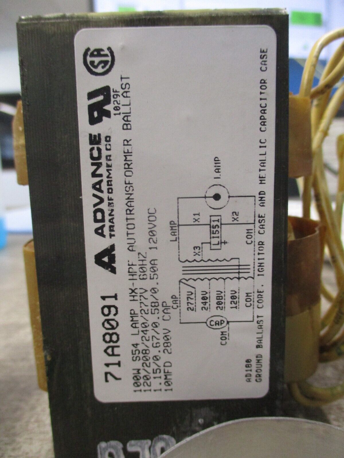 Advance Core & Coil Ballast Kit 71A8071-001D 120/208/240/277V 100W New Surplus