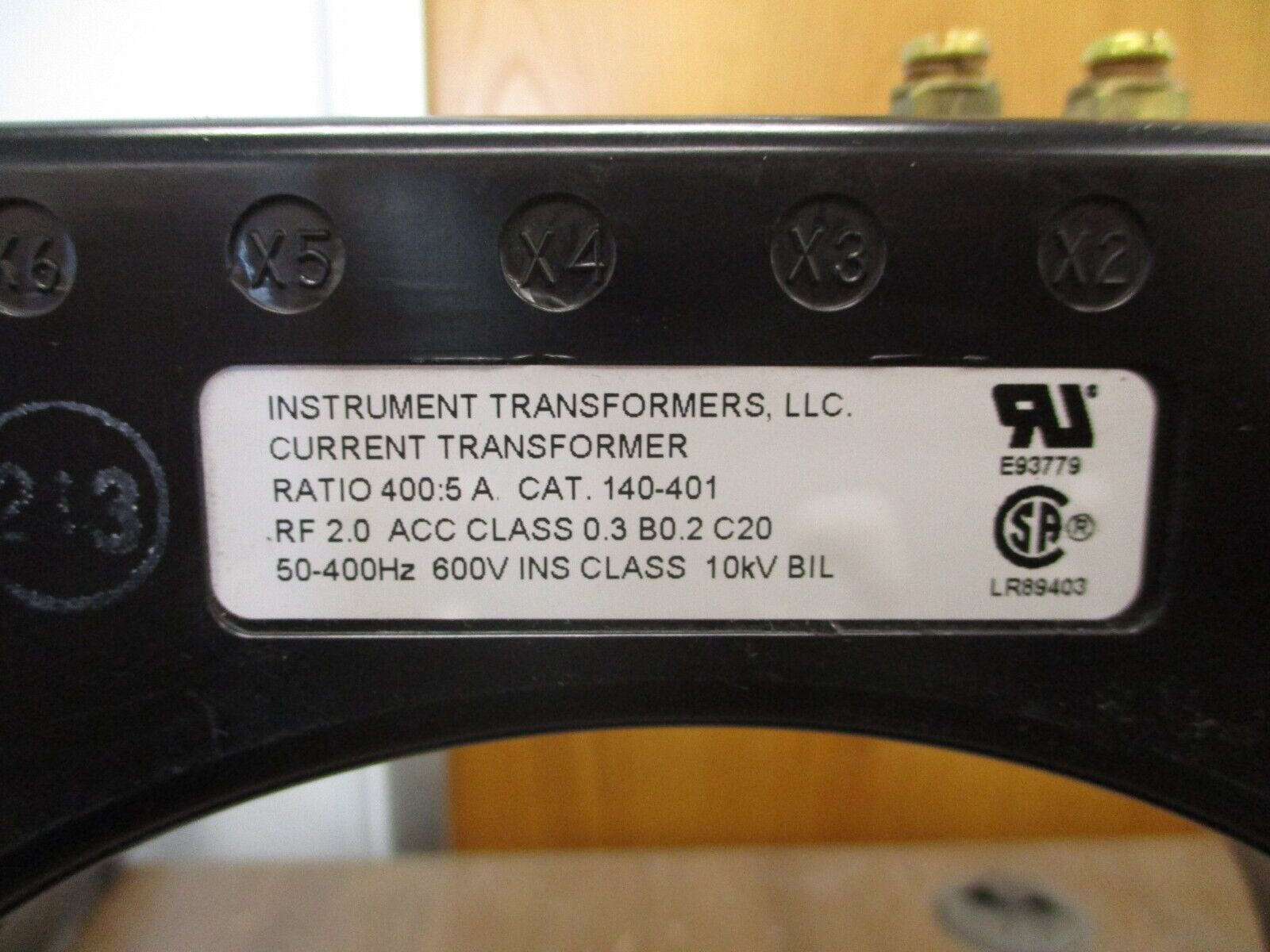 Instrument Transformers Current Transformer 140-401 Ratio 400:5A 600V 50-400Hz