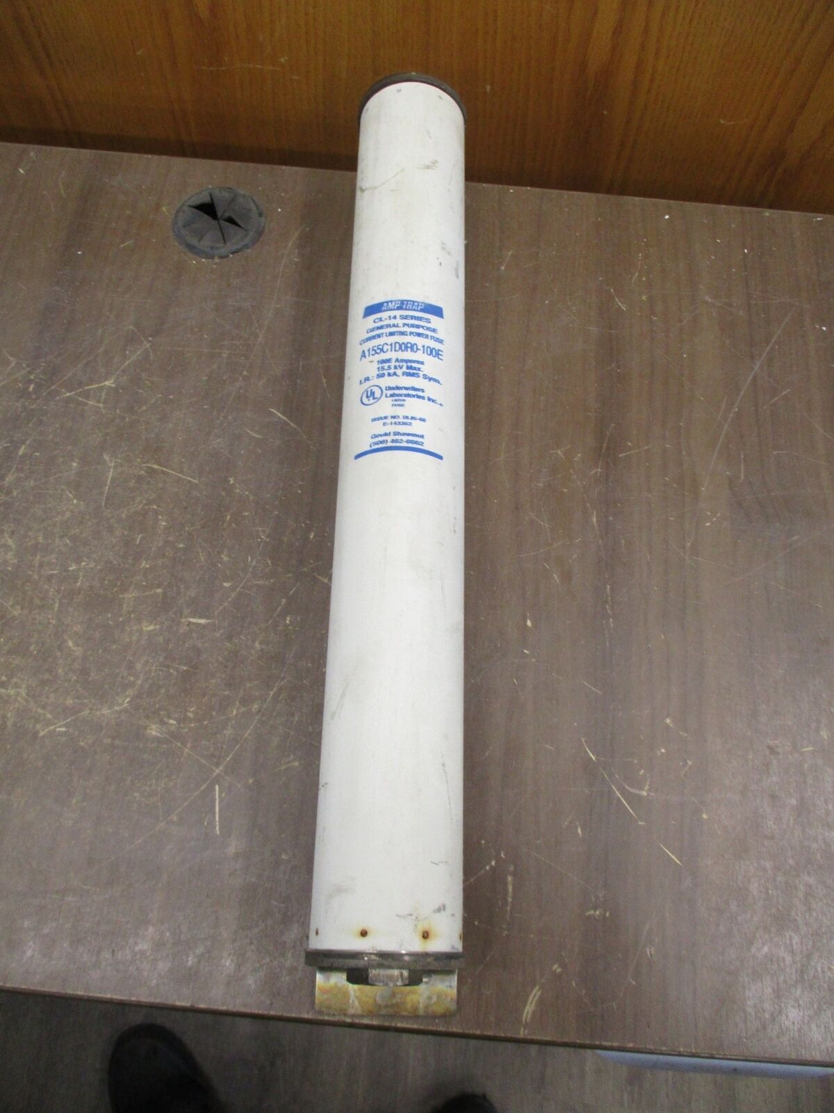 Gould Shawmut Amp-Trap CL-14 Fuse A155C1D0R0-100E 100E 15.5kV Used