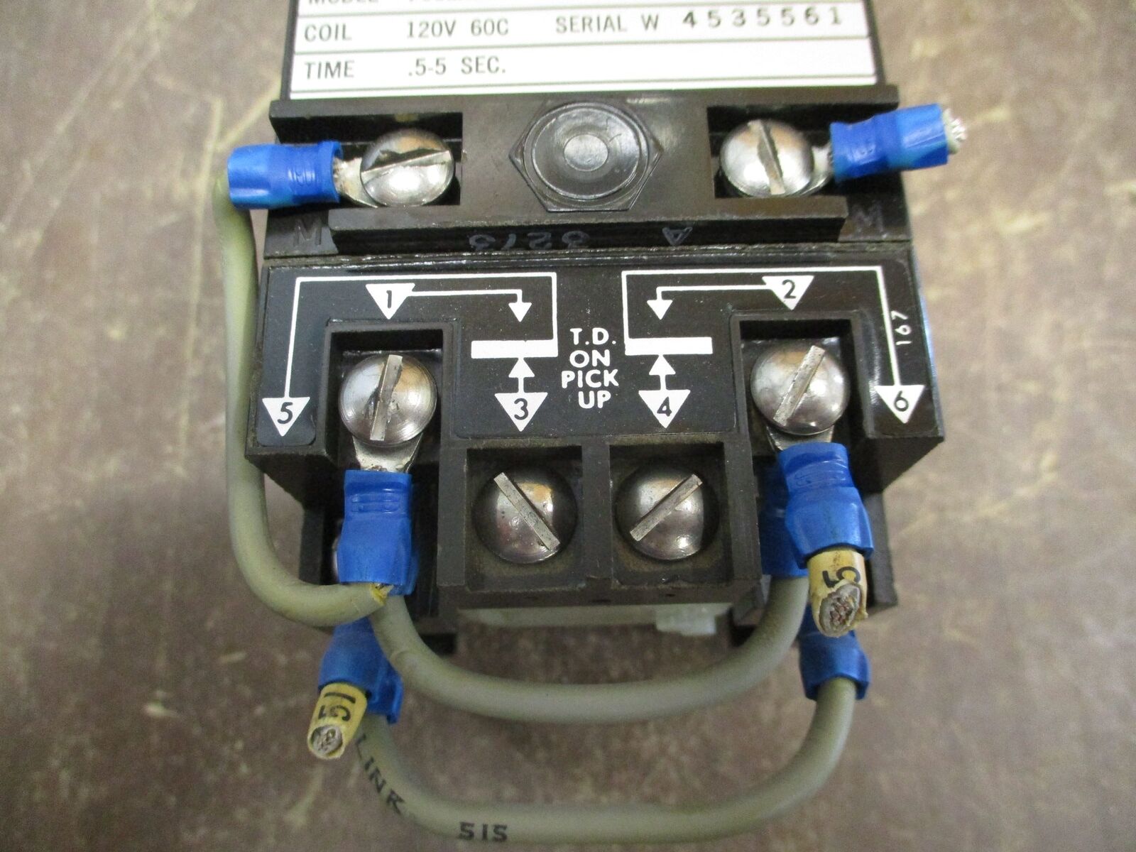 Agastat Timer 7012AB 120V Coil Time: 0.5-5 Sec Used