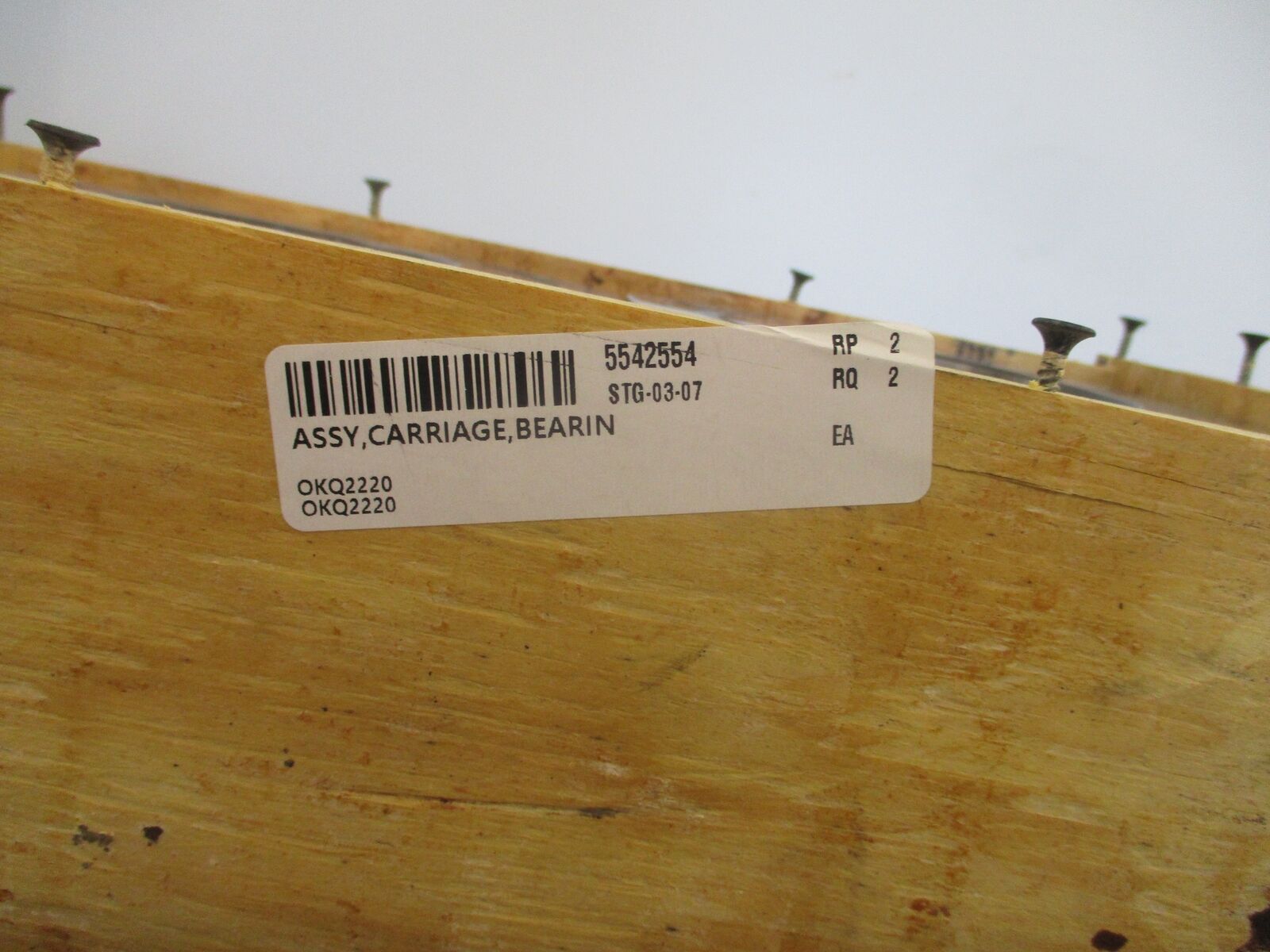 Rexam Bearing Carriage Assembly DND-6900 New Surplus