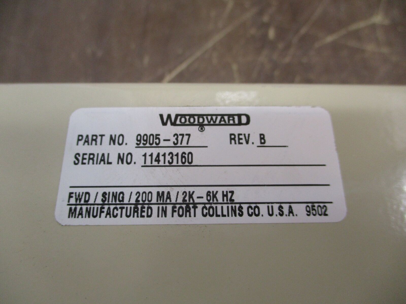 Woodward 2301A Load Sharing & Speed Control 9905-377 Rev. B Used