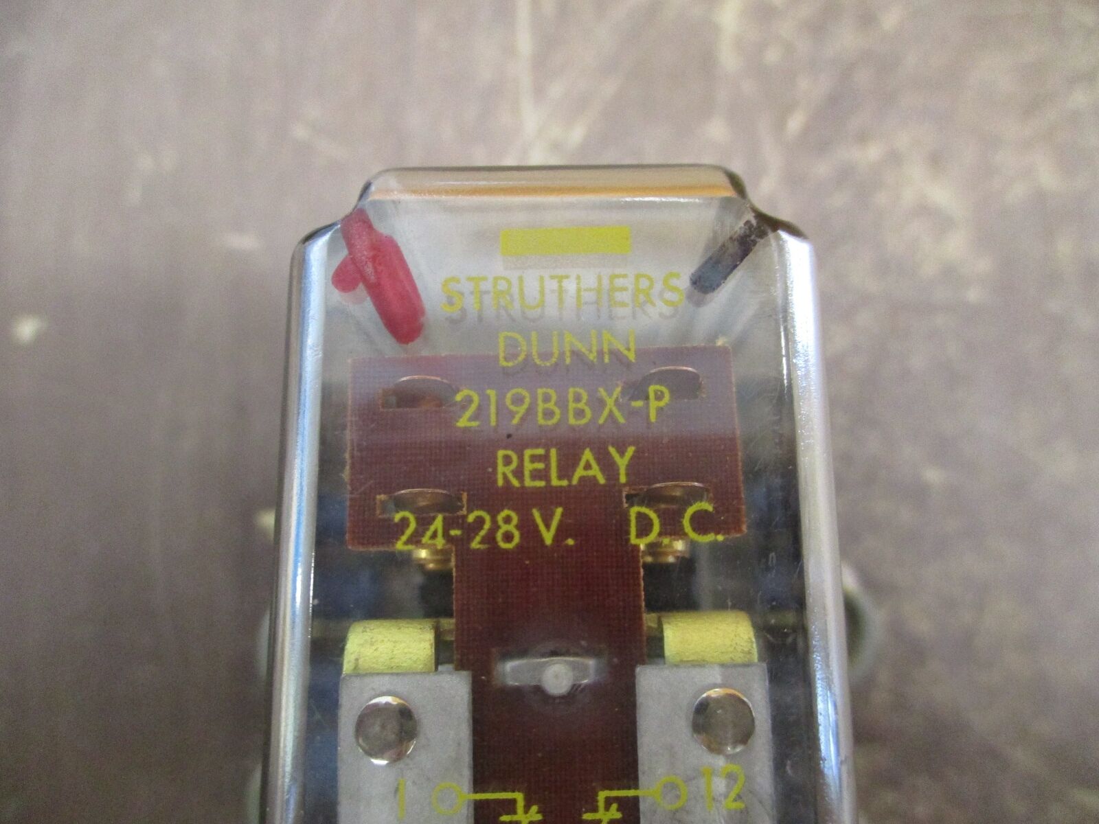 Struthers Dunn Relay 219BBX-P 24-28VDC Coil w/ Base Used