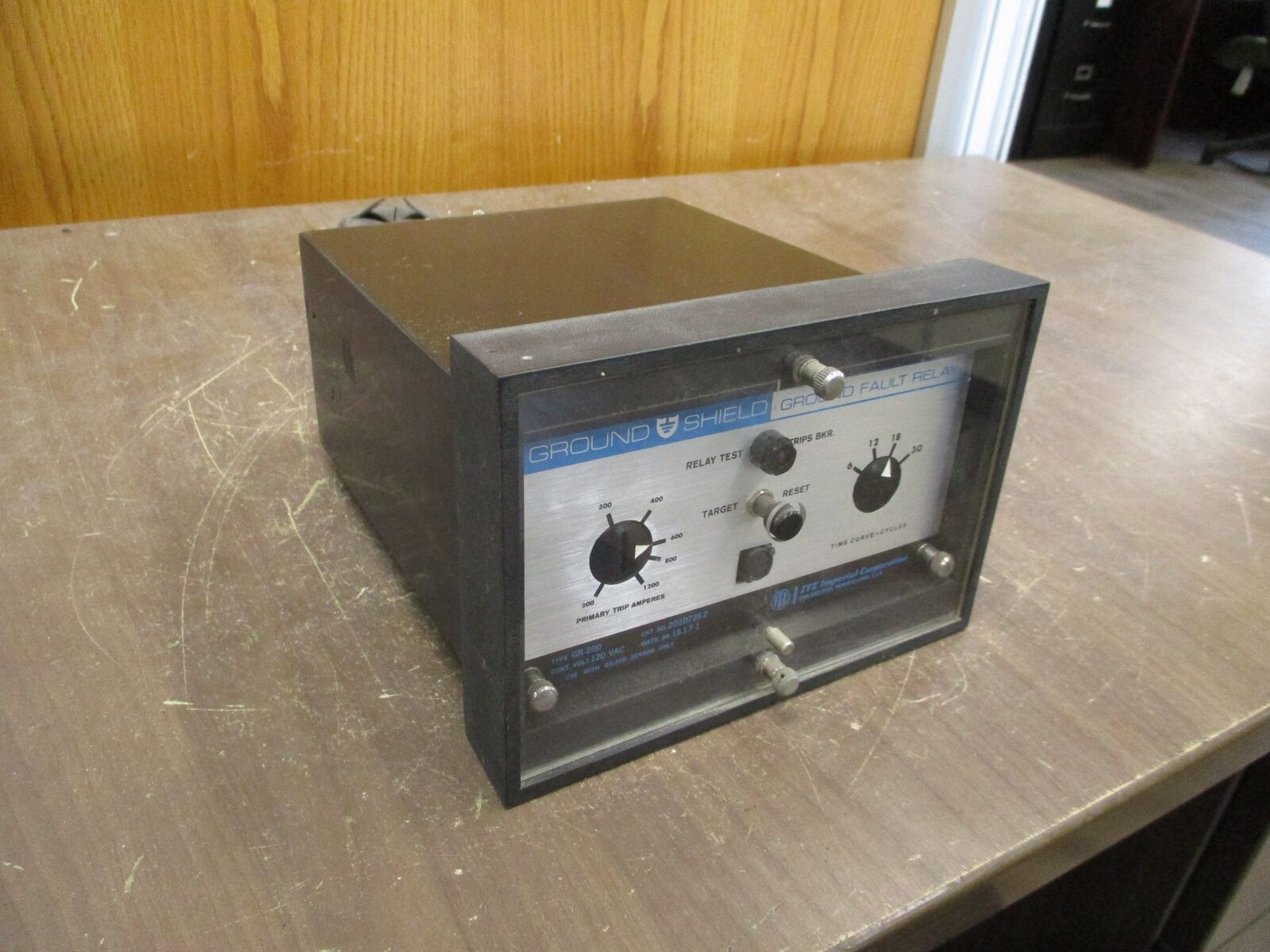 ITE Type GP-200 Ground Shield Ground Fault Relay 202D7262 120VAC Used