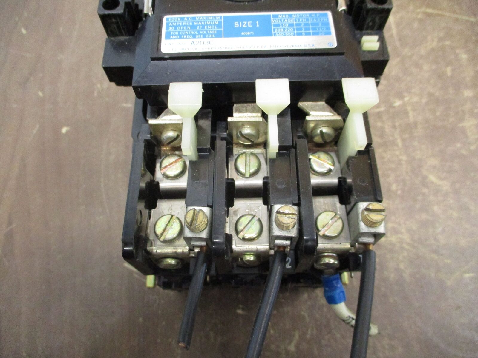 ITE Size 1 Starter A203C 120V Coil 30A 600V Used