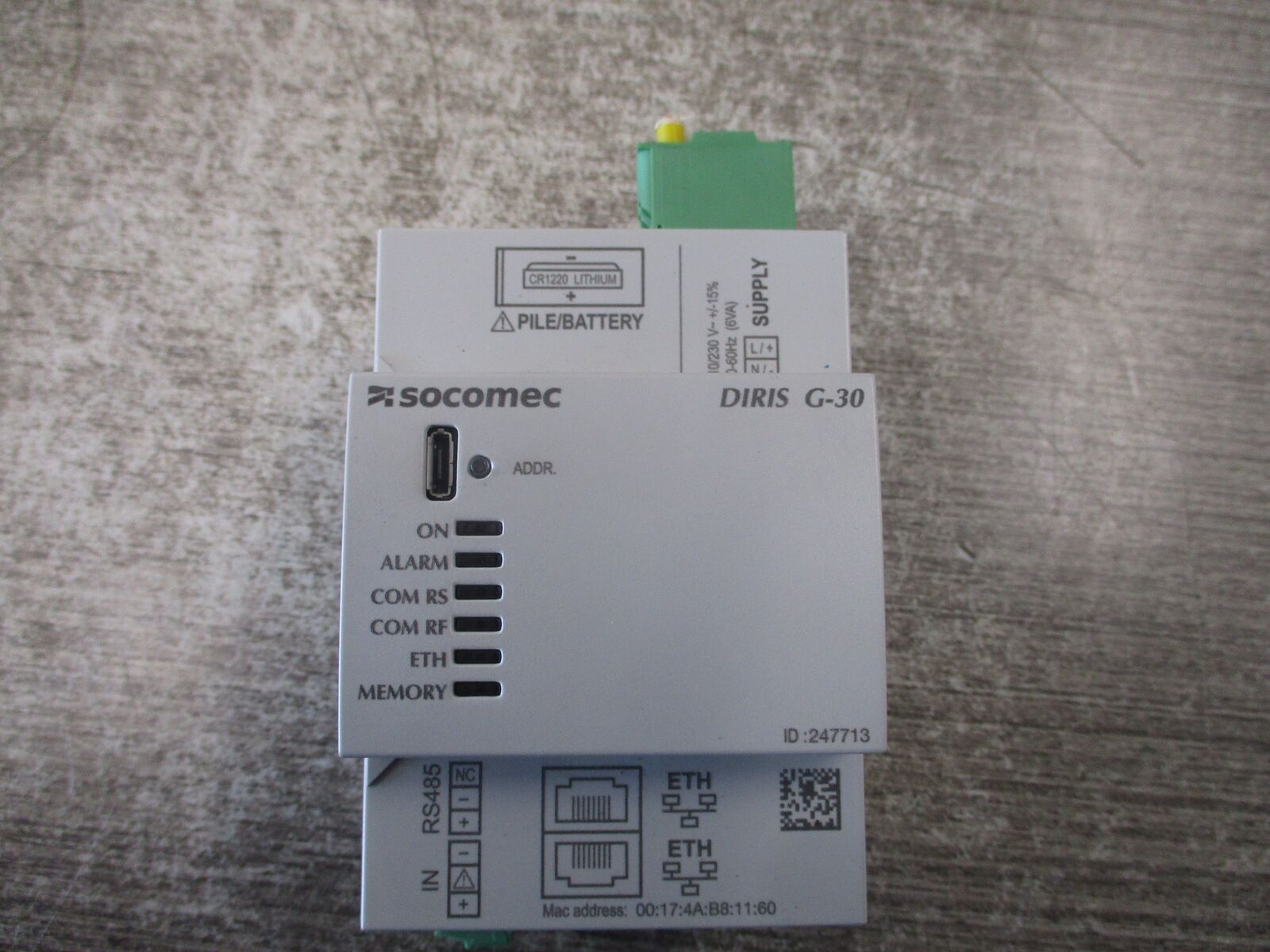 Socomec Communication Gateway DIRIS G-30 RS485 to Ethernet *Missing (1) Connecto