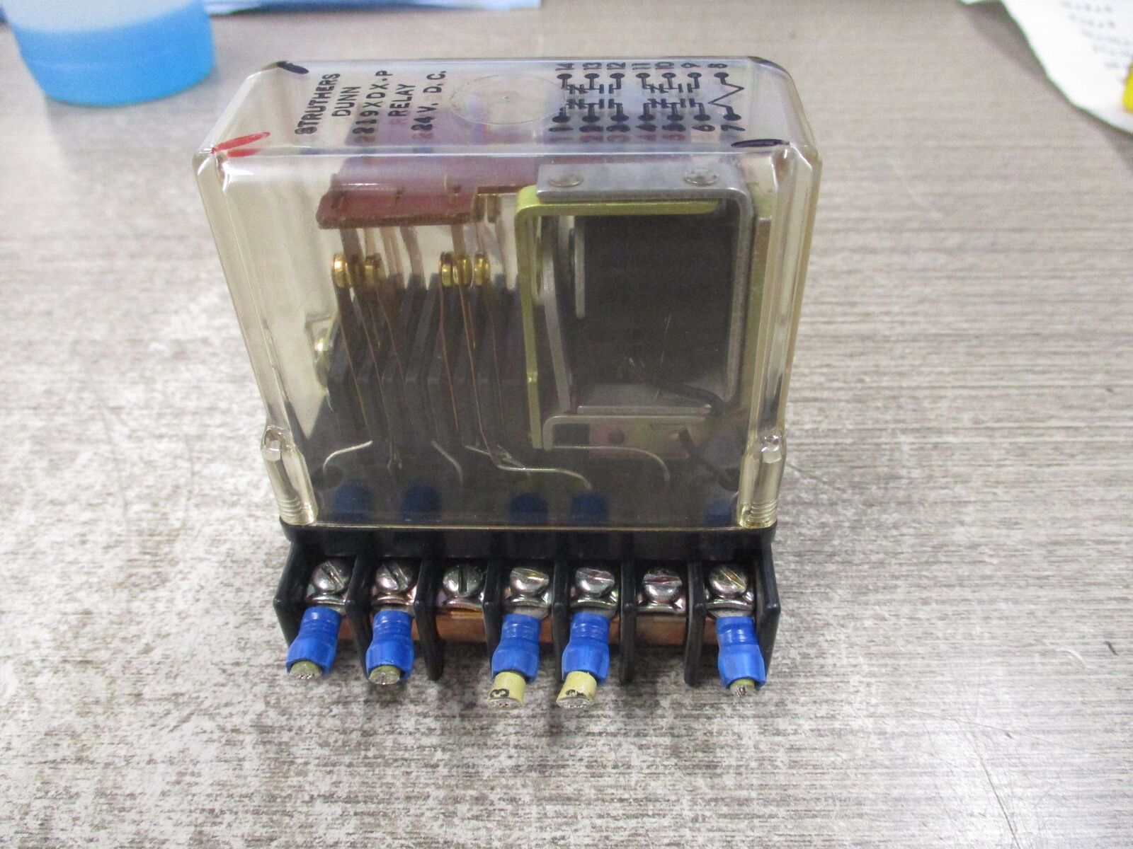 Struthers Dunn Relay 219XDX-P 24VDC Coil W/Base Used